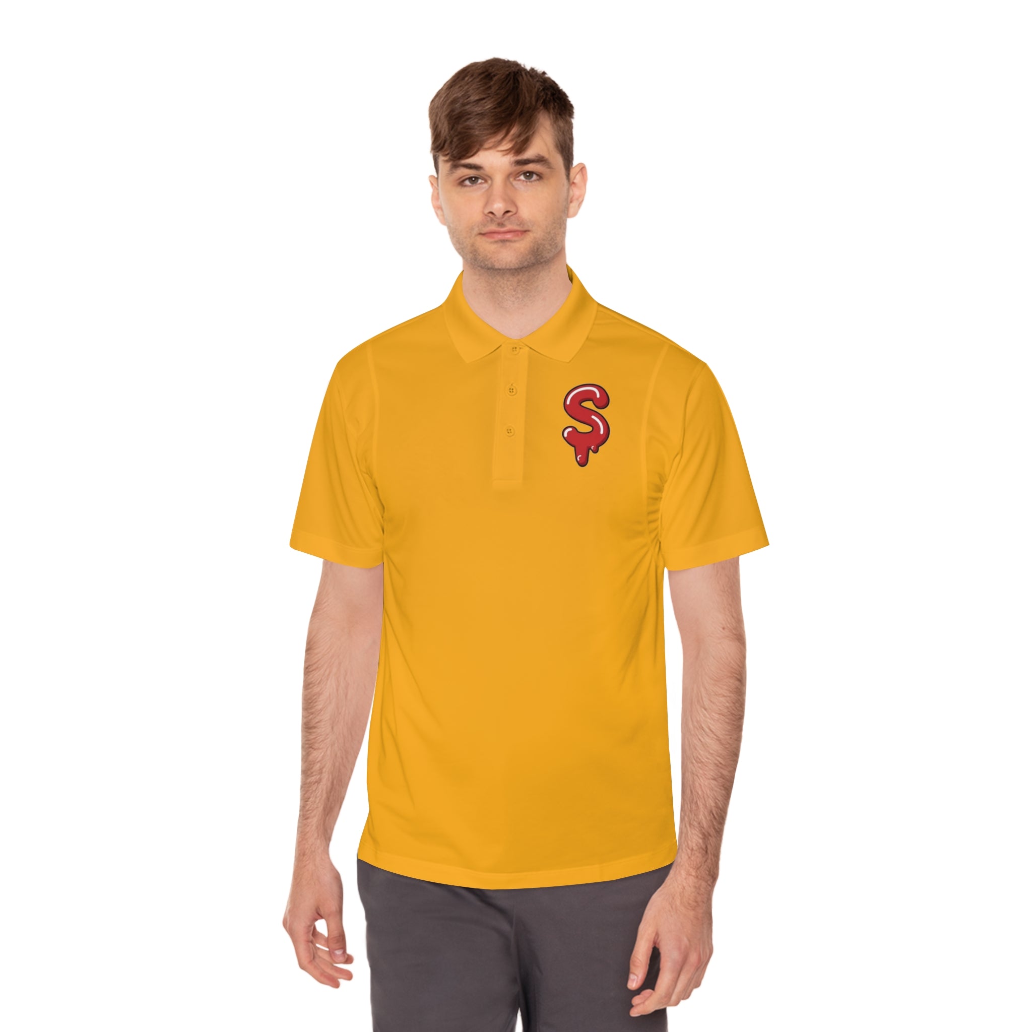 The Slime Shop Sport Polo — Grey / Red Slime Sircle