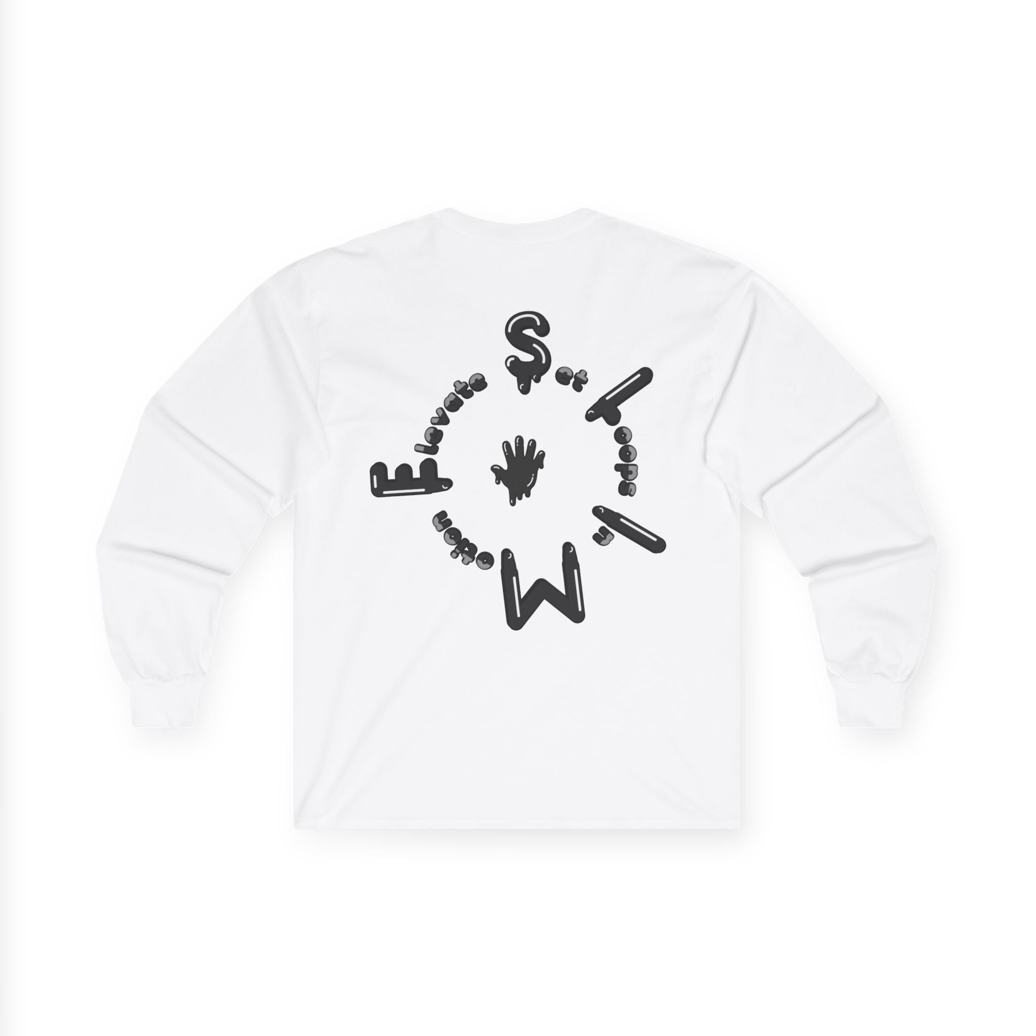 The Slime Shop Ultra Cotton Long-Sleeve Tee — Irish Green / Black Slime Sircle