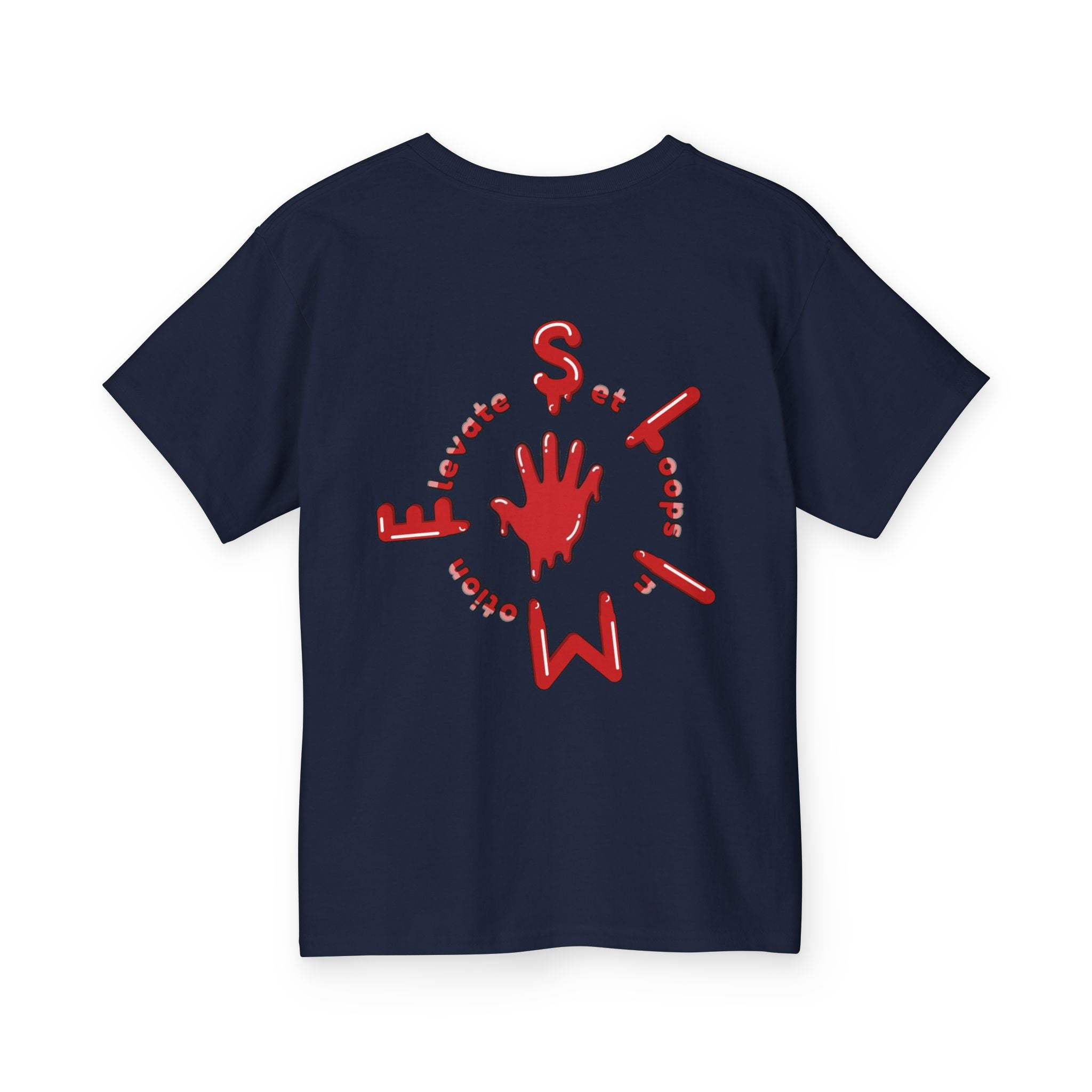 The Slime Shop Youth Tee — Navy / Red Slime Sircle