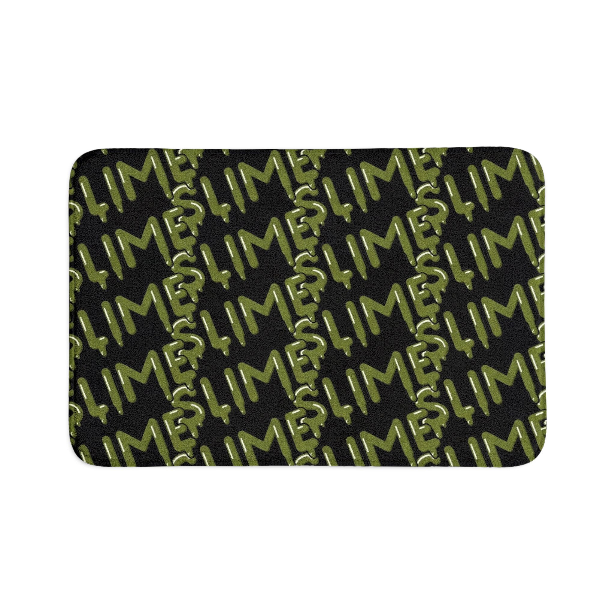 The Slime Shop Bath Mat — Black / Olive Slime S (AOP)