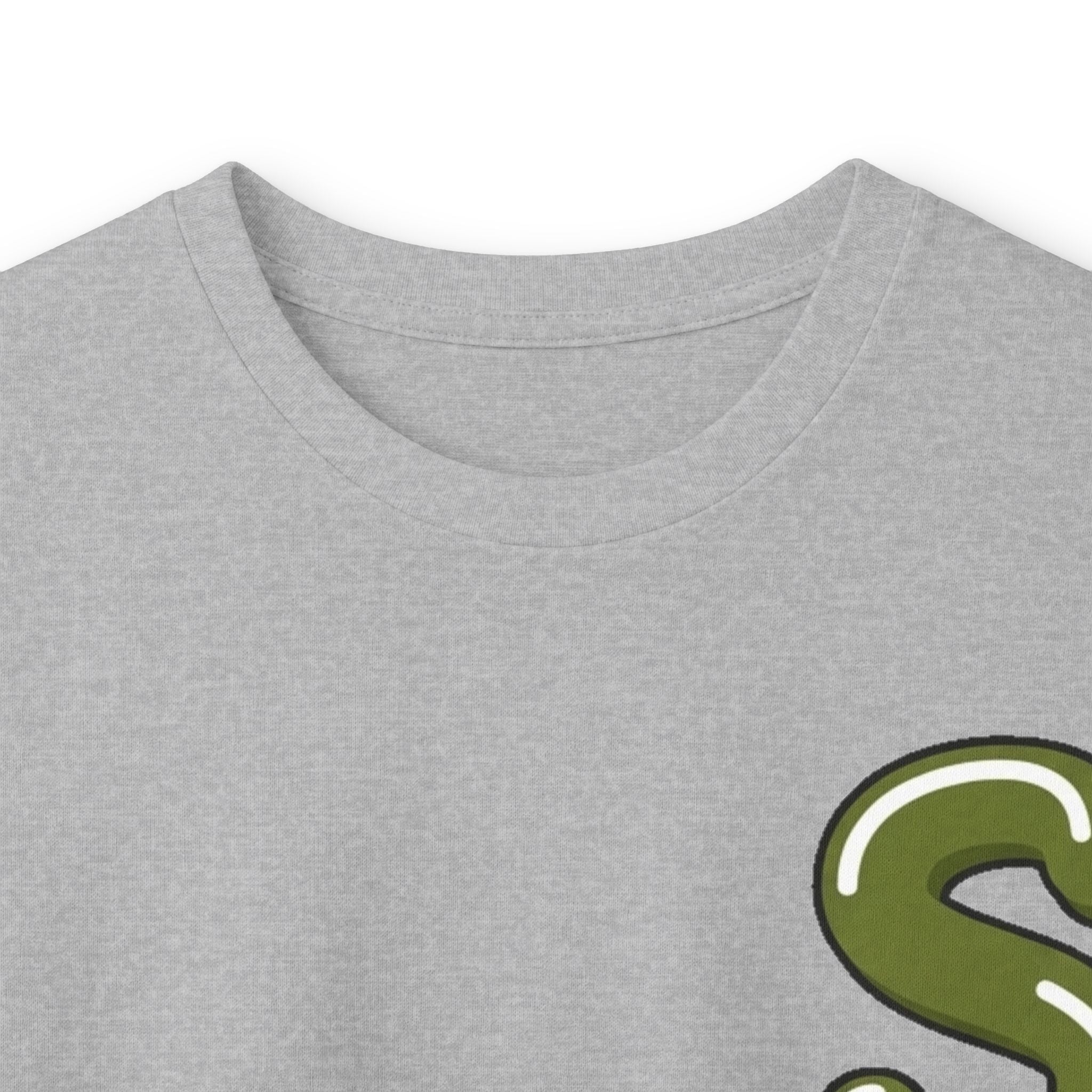The Slime Shop Ultra Cotton Long-Sleeve — White / Olive Slime-$