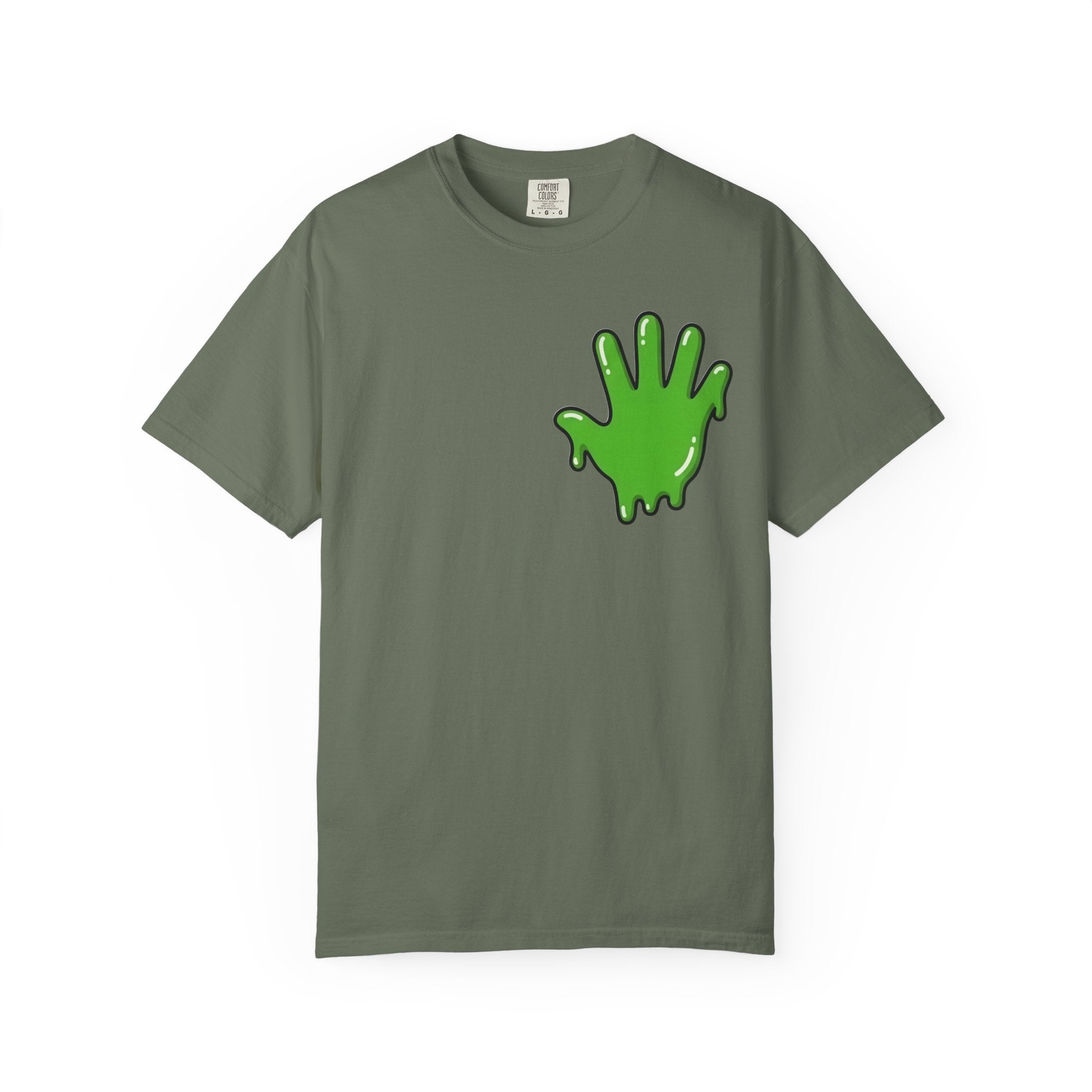 The Slime Shop Signature Tee — White / Green Slime In 5