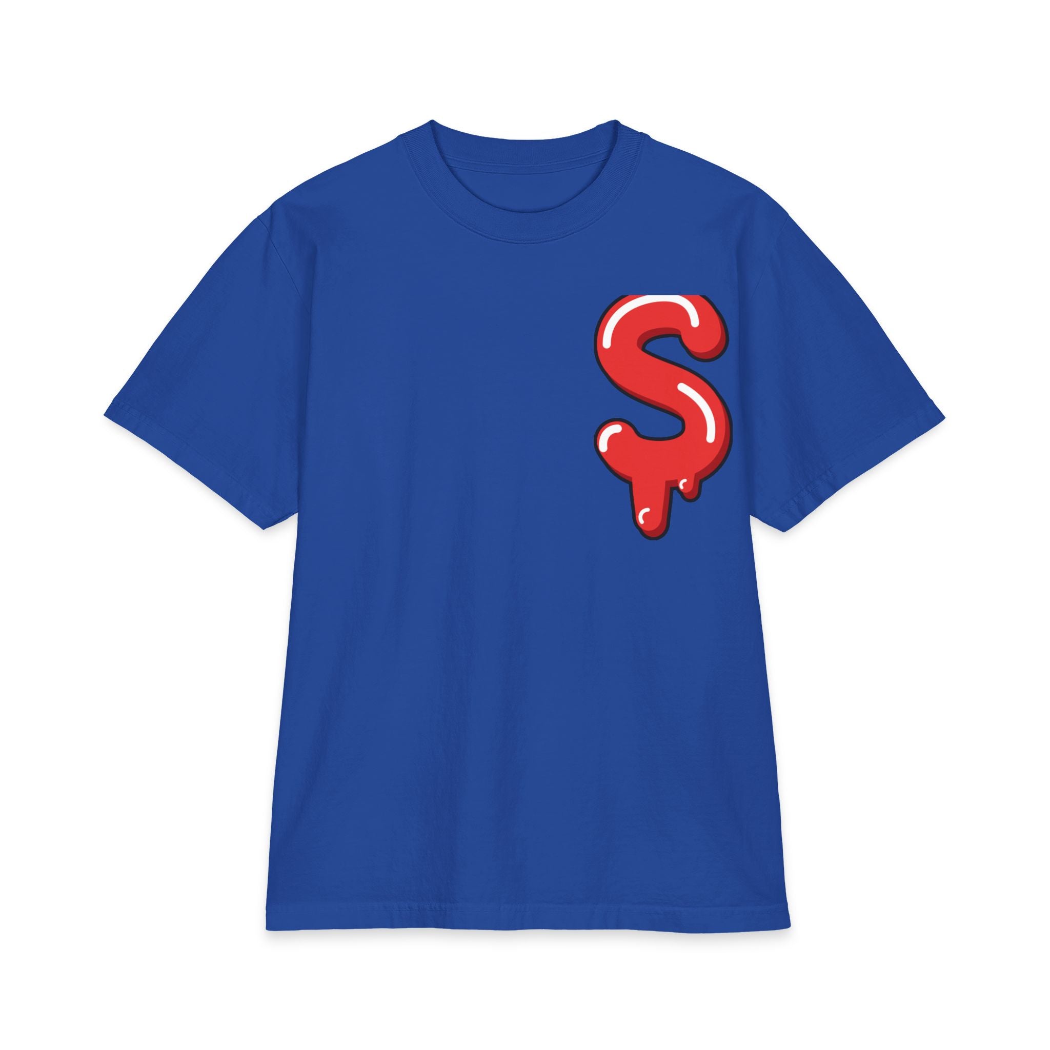The Slime Shop Max Heavyweight Tee — White / Red Slime $