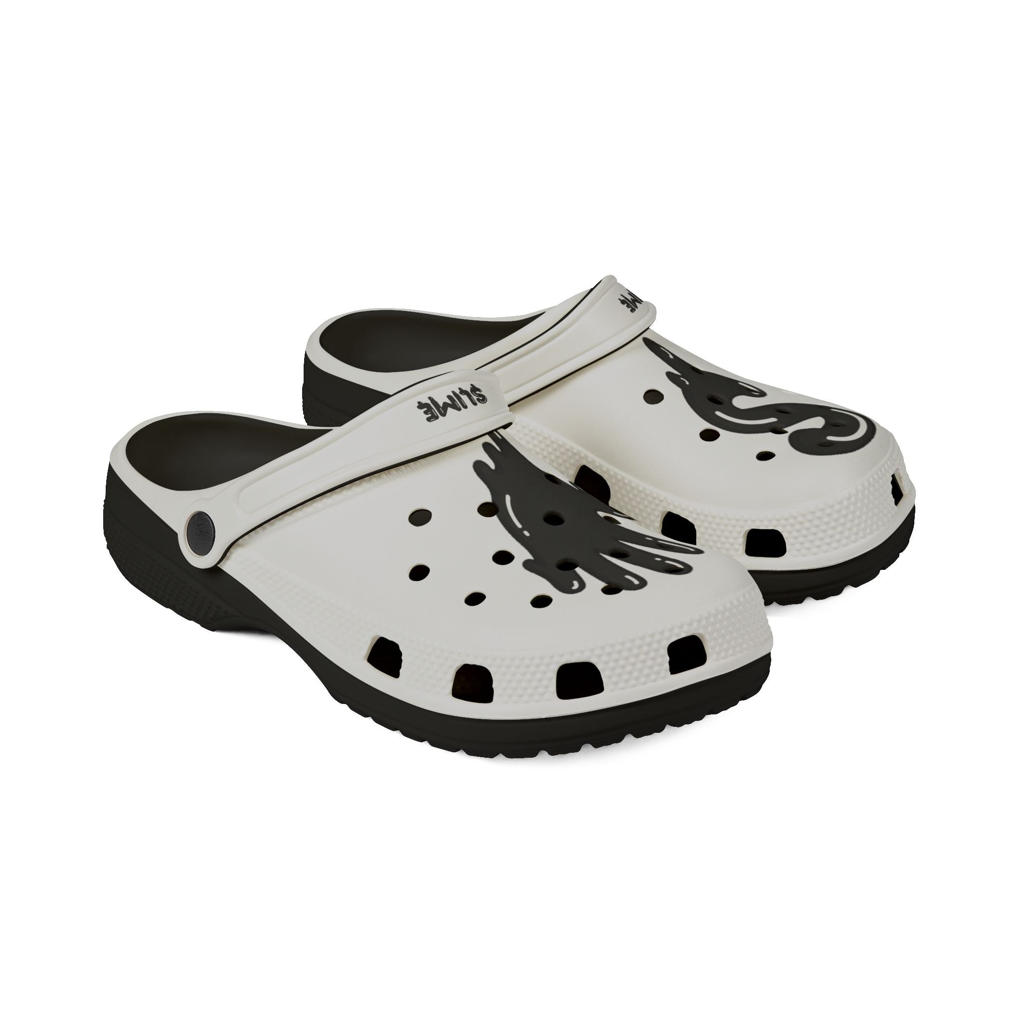 The Slime Shop Foam Clogs — Black / Slime Drip