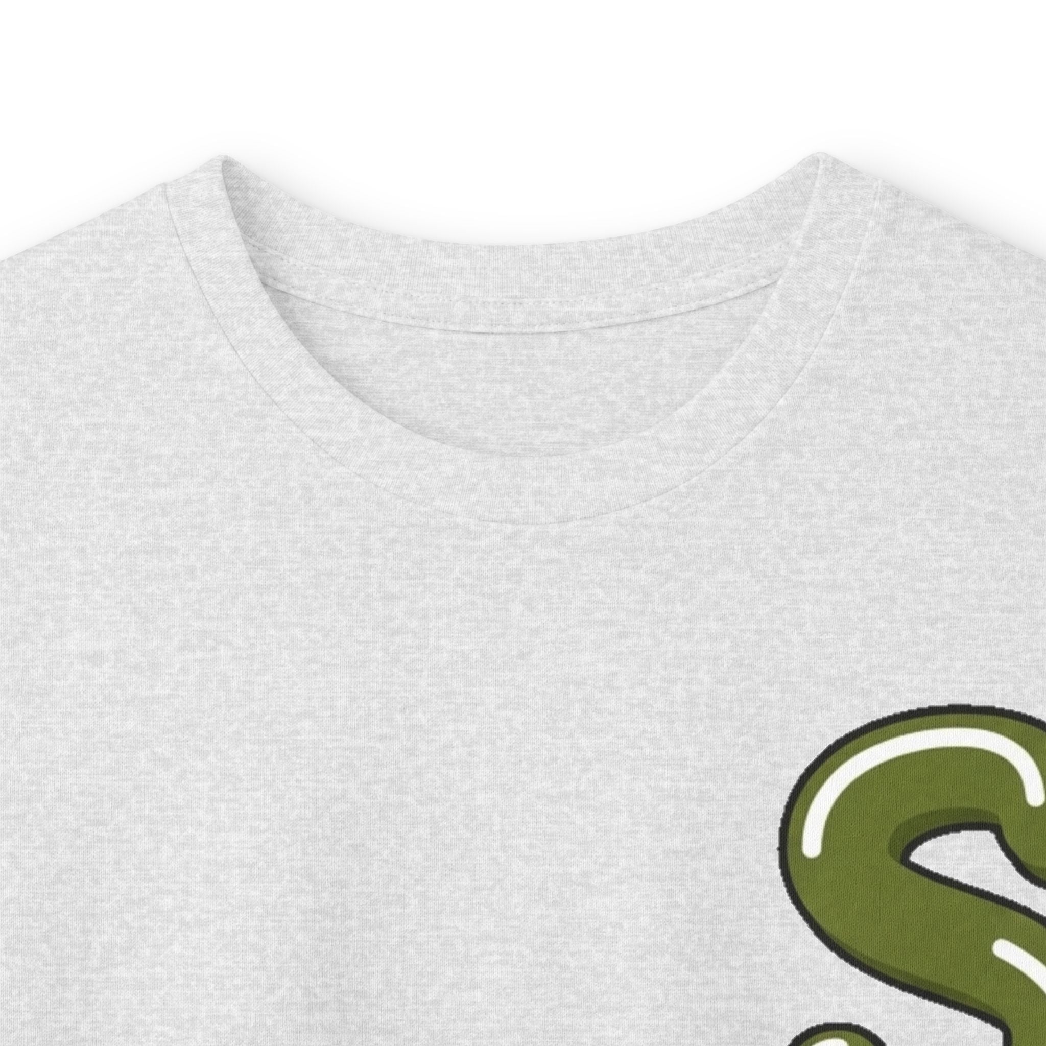 The Slime Shop Ultra Cotton Long-Sleeve — White / Olive Slime-$