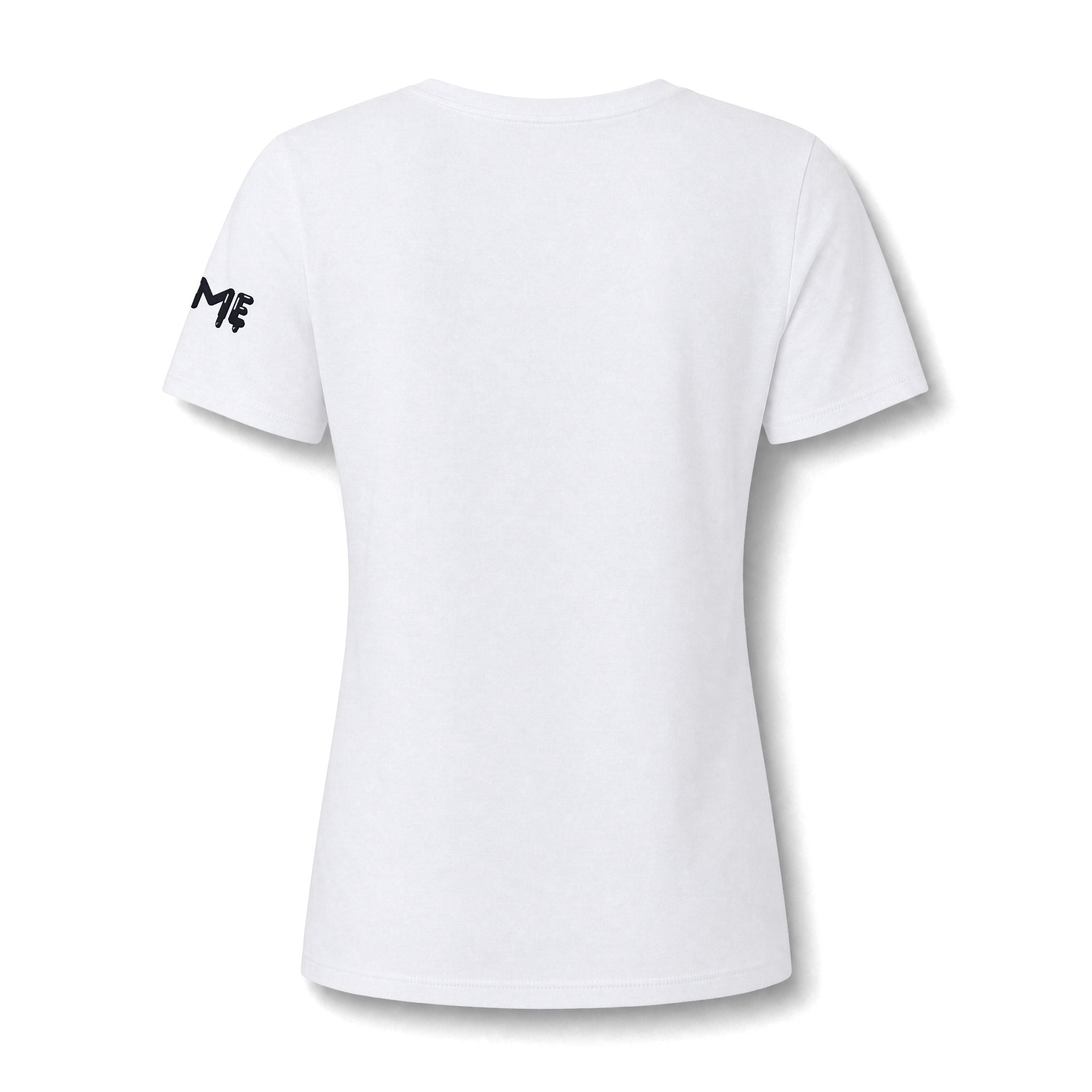 The Slime Shop Women's V-Neck Tee — White / Black Slime In 5