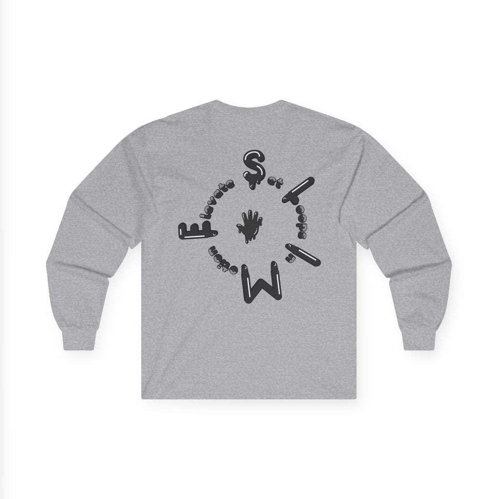 The Slime Shop Ultra Cotton Long-Sleeve Tee — Irish Green / Black Slime Sircle