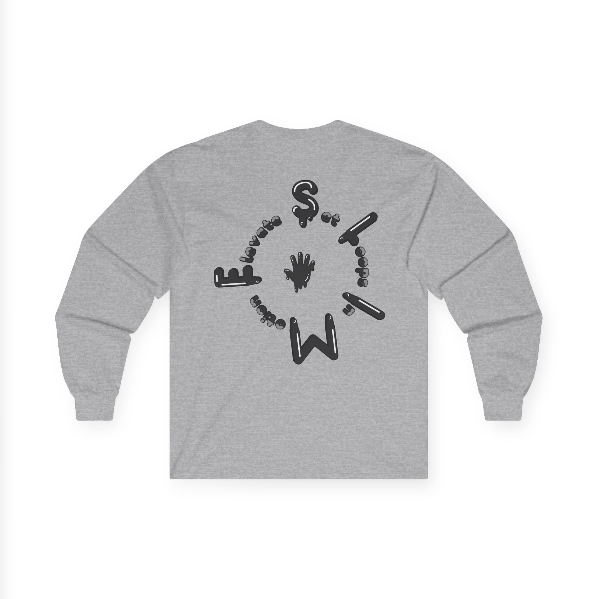 The Slime Shop Ultra Cotton Long-Sleeve Tee — Irish Green / Black Slime Sircle