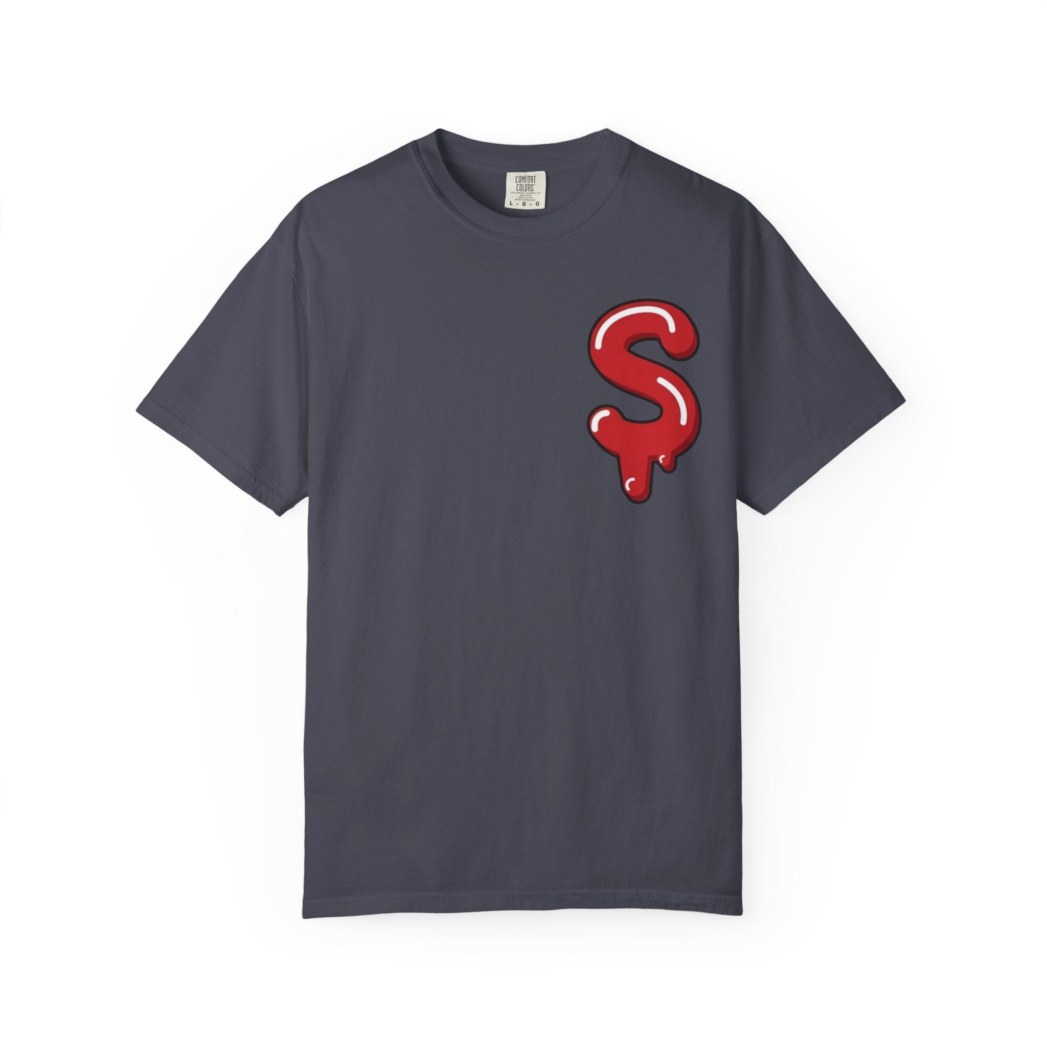 The Slime Shop Signature Tee — White / Red Slime $