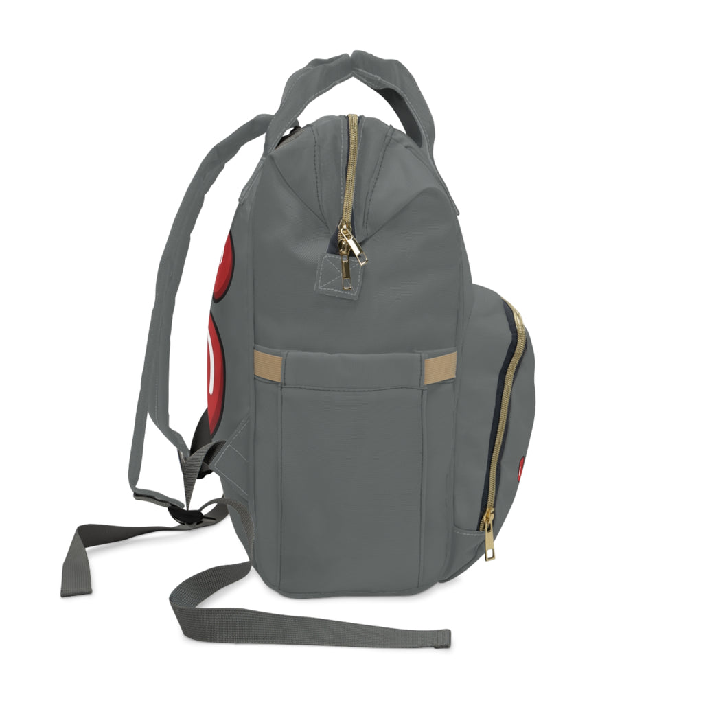 The Slime Shop Diaper Backpack — Gray / Red Slime Sircle