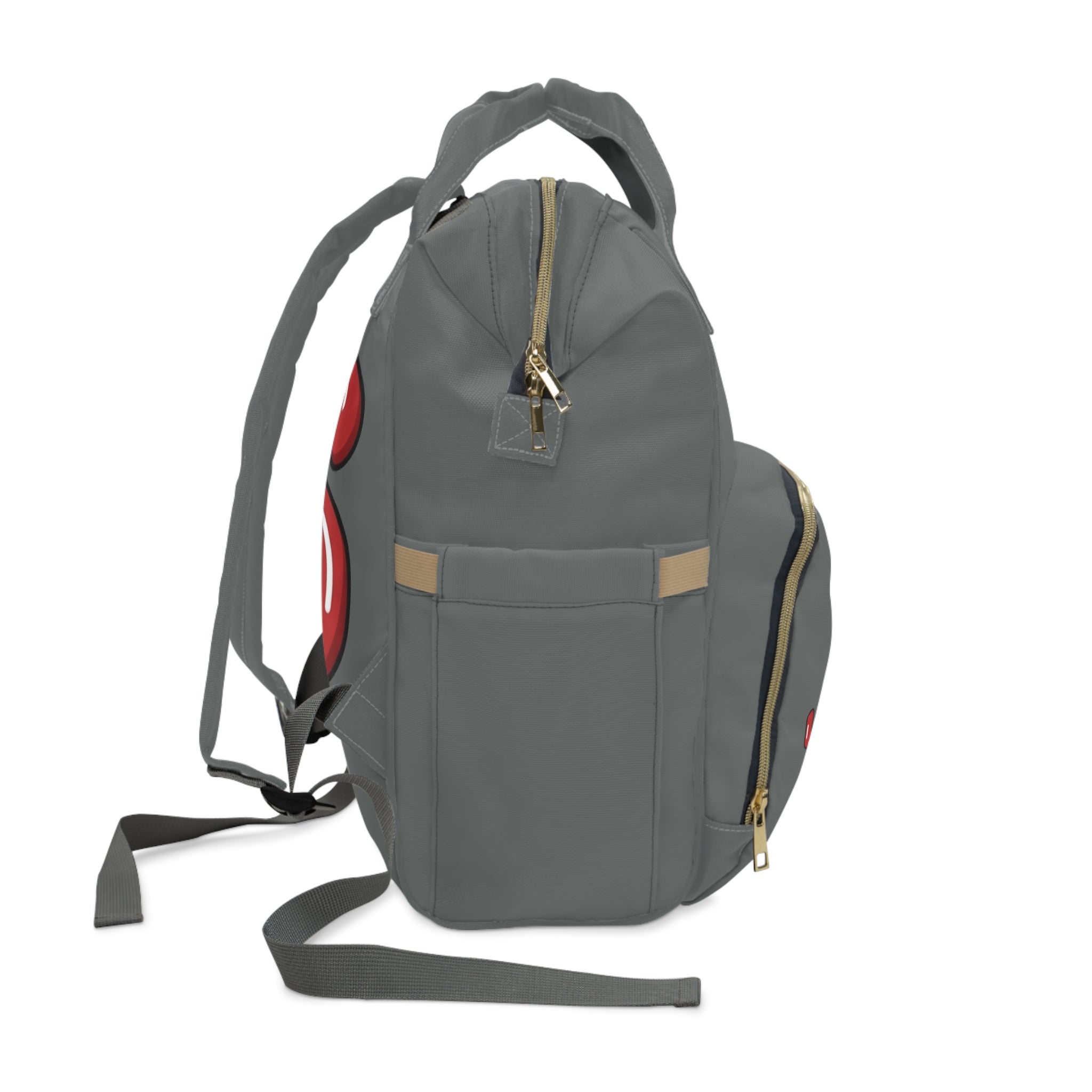 The Slime Shop Diaper Backpack — Gray / Red Slime Sircle