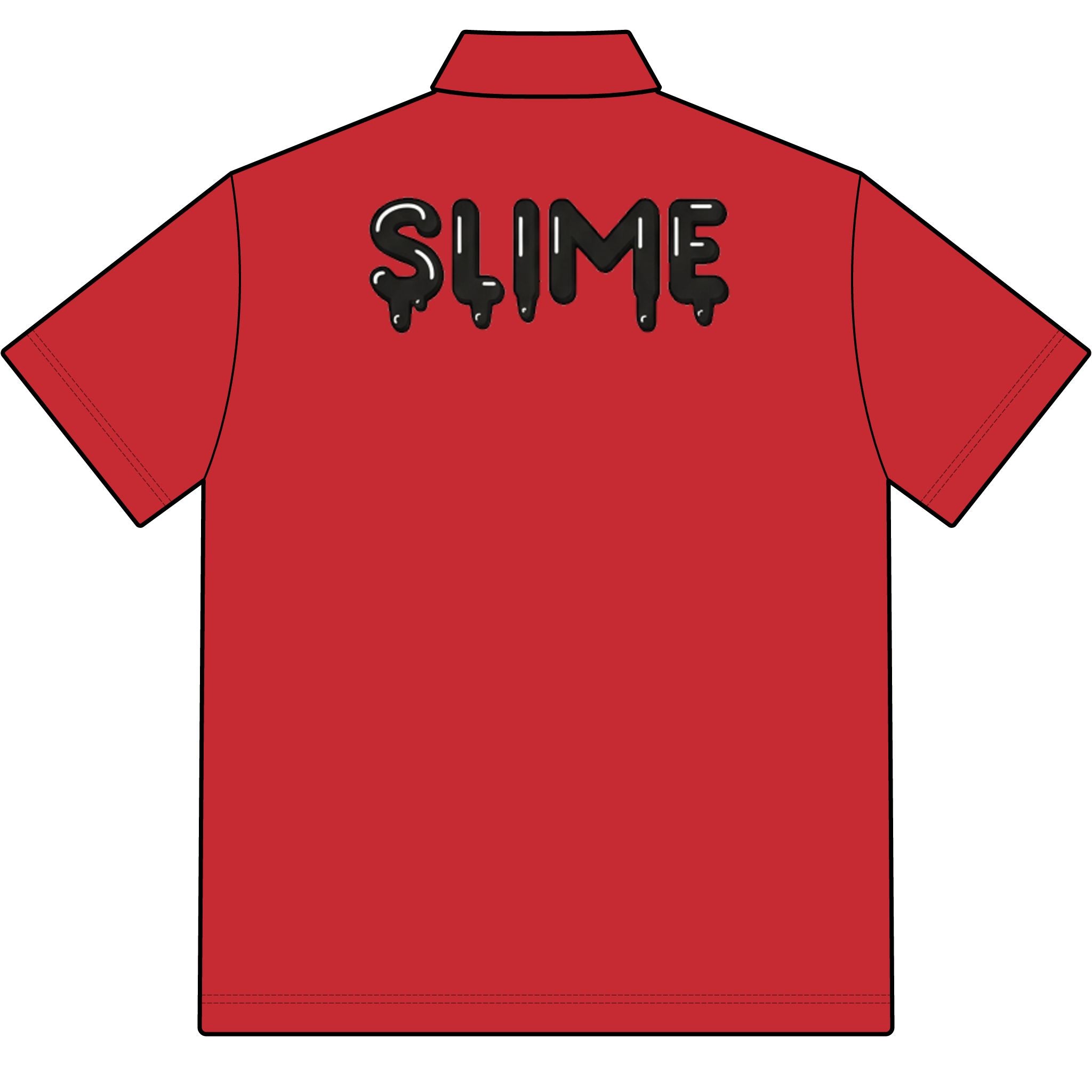 The Slime Shop Pique Polo — White / Black Slime-$