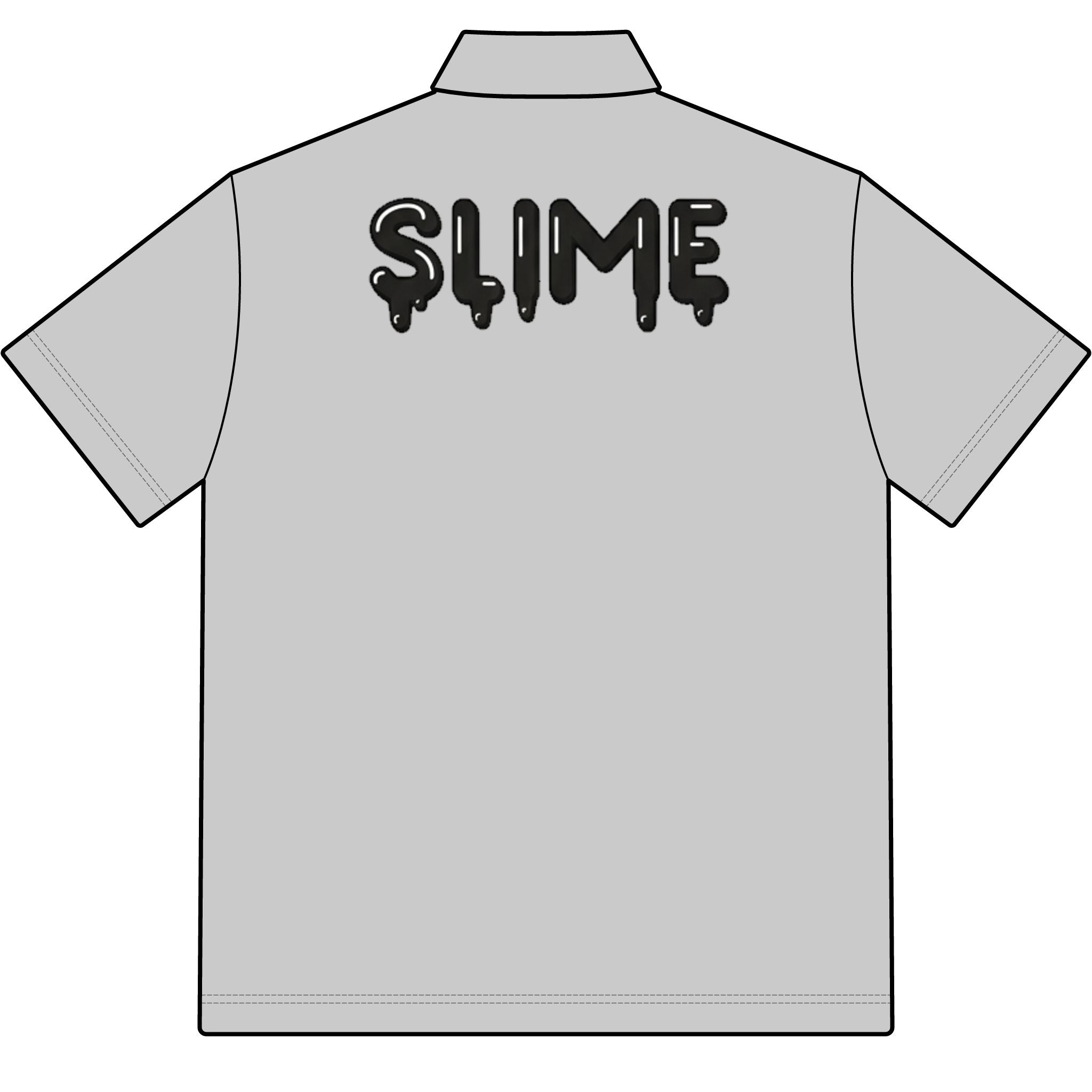 The Slime Shop Pique Polo — White / Black Slime-$