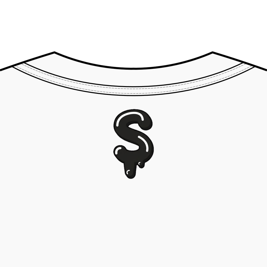 The Slime Shop Men's Box Tee — White / Black Slime-$