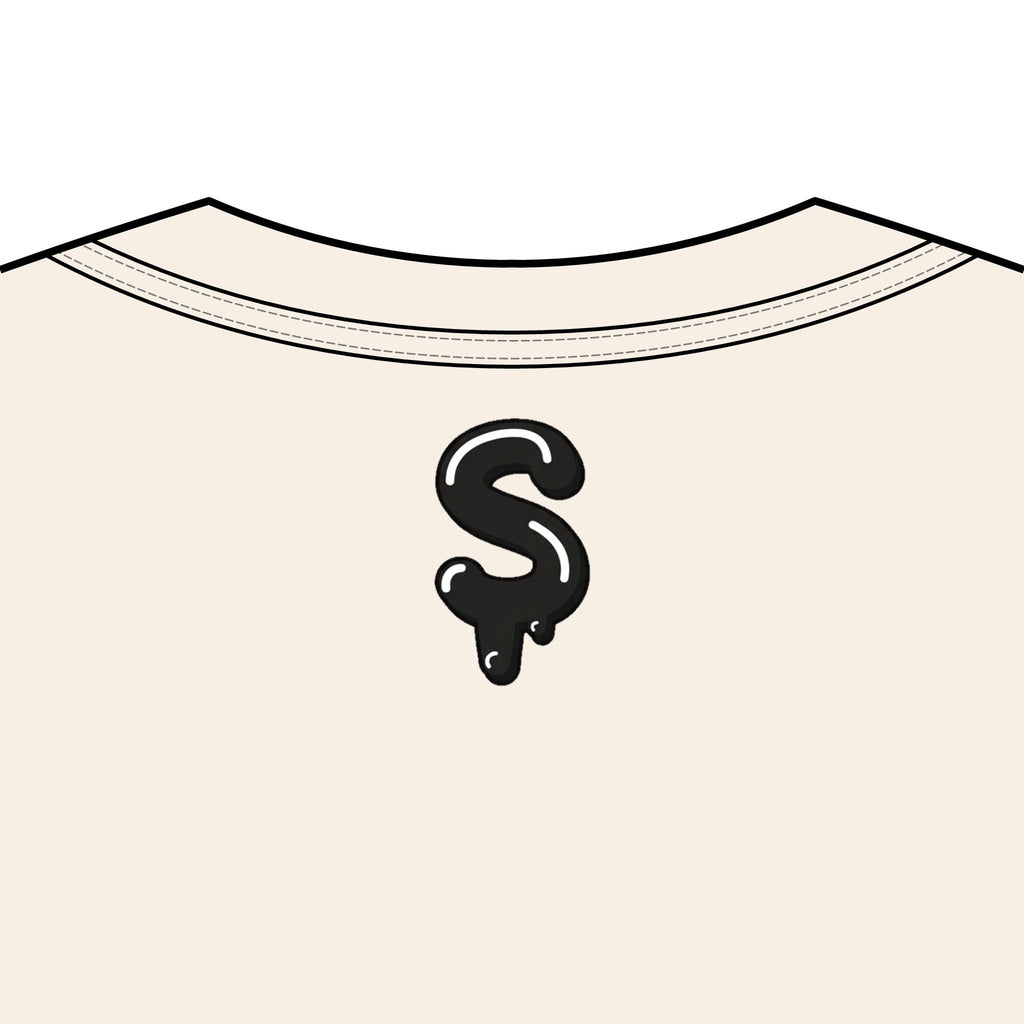 The Slime Shop Men's Box Tee — White / Black Slime-$