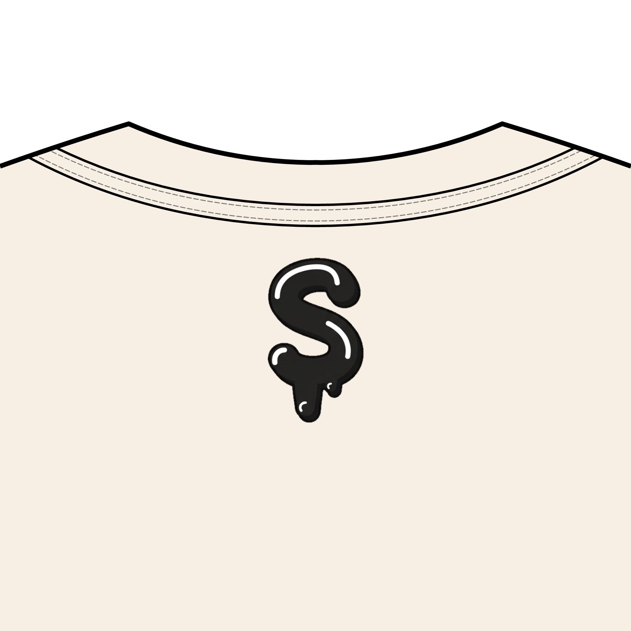 The Slime Shop Men's Box Tee — White / Black Slime-$