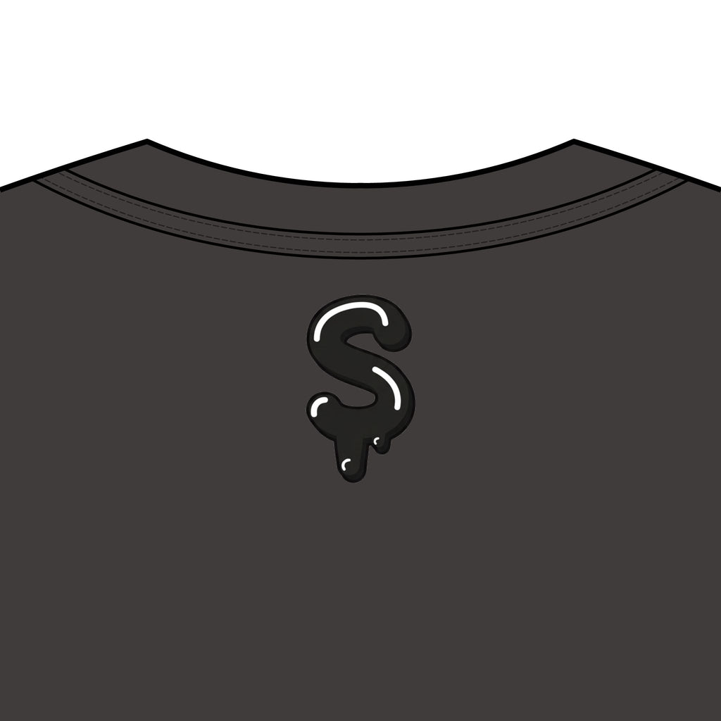 The Slime Shop Men's Box Tee — White / Black Slime-$