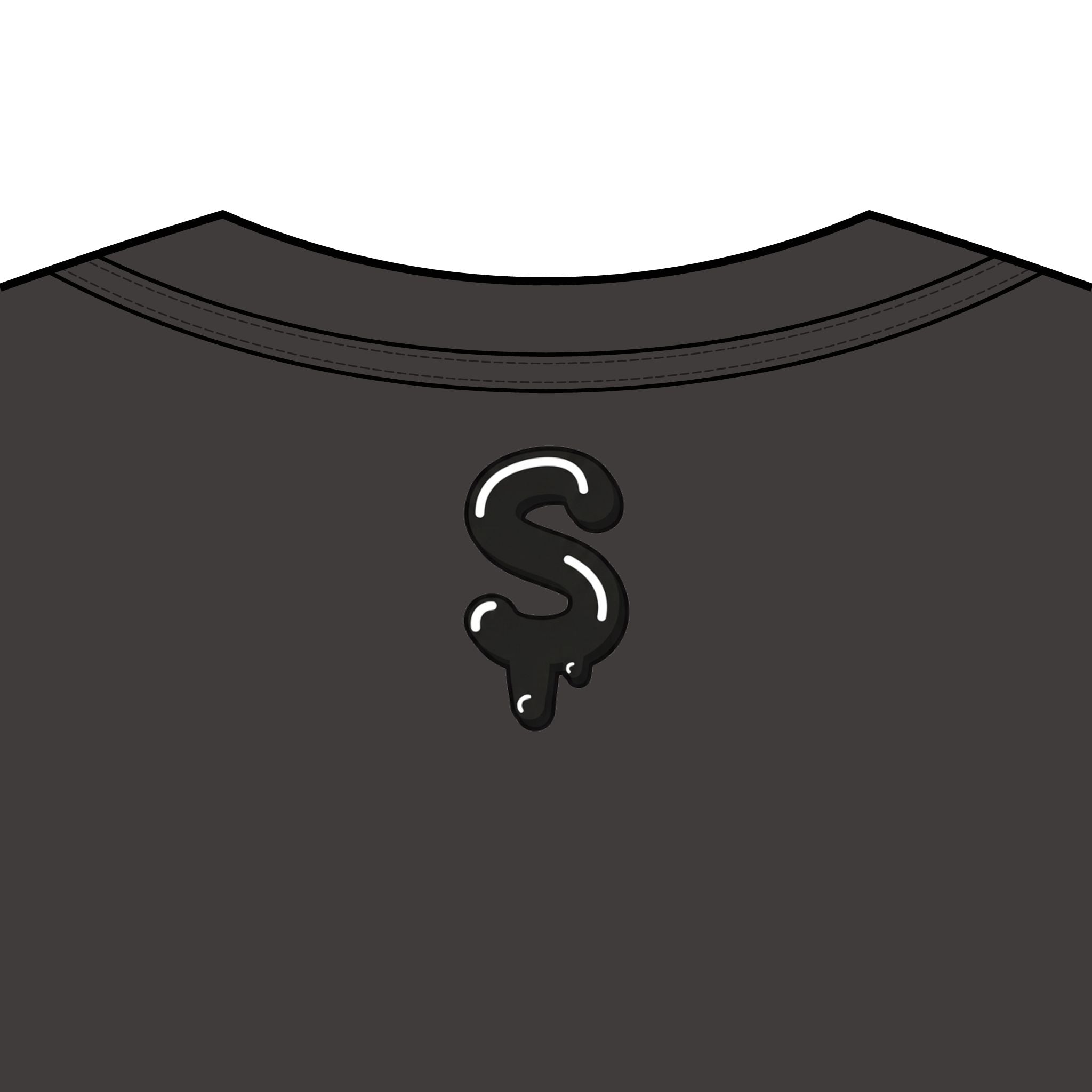 The Slime Shop Men's Box Tee — White / Black Slime-$