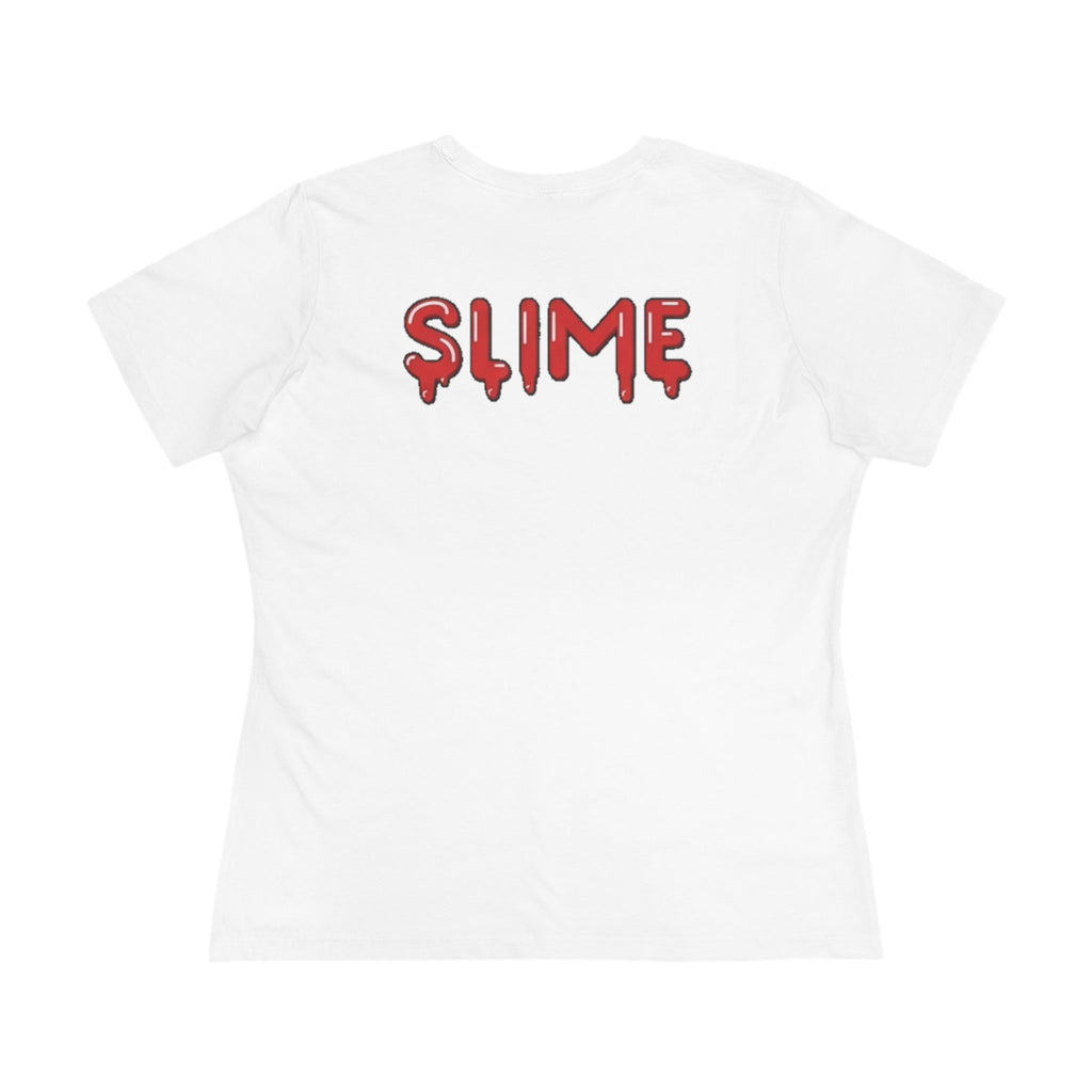 The Slime Shop Women's Tee — White / Red Slime-$
