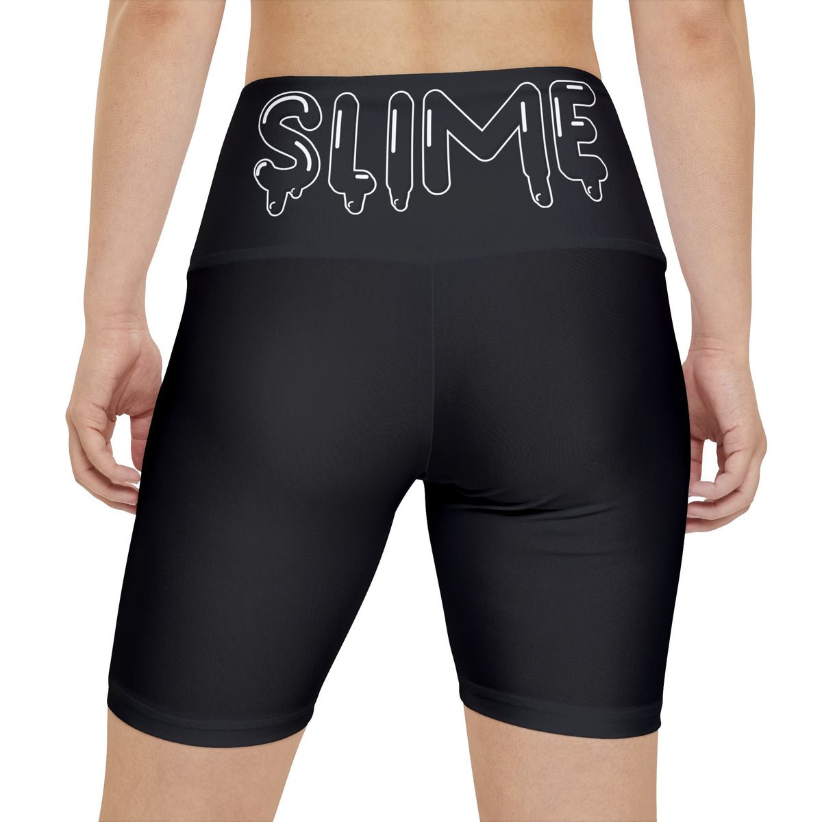 Women's Black Slime In 5 Workout Shorts