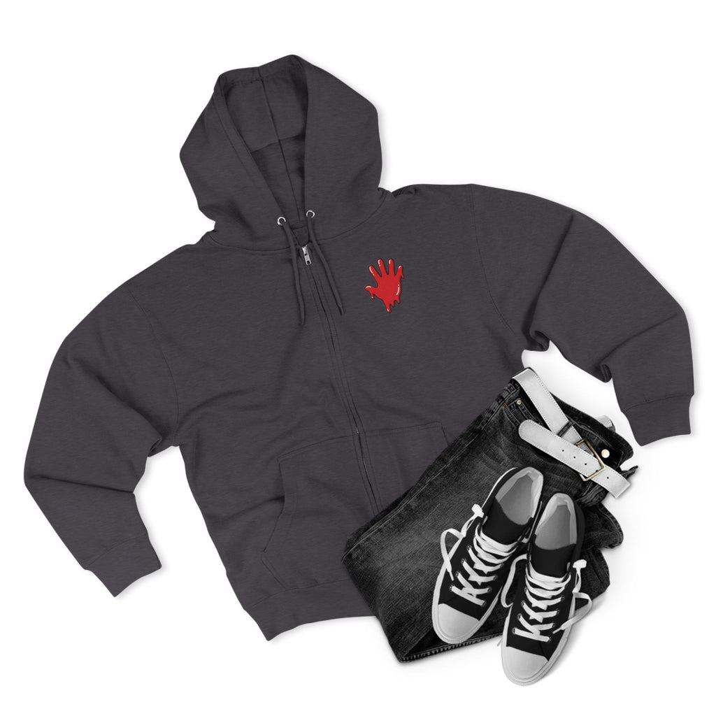 The Slime Shop Zip Hoodie — Heather / Red Slime In 5