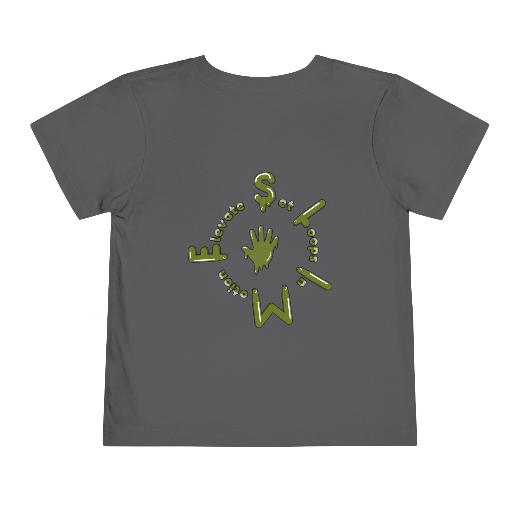 The Slime Shop Toddler Tee — Charcoal / Army Green Slime Sircle