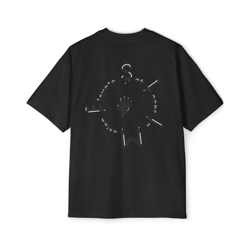 The Slime Shop Men's Heavy Oversized Tee — White / Black Slime Sircle