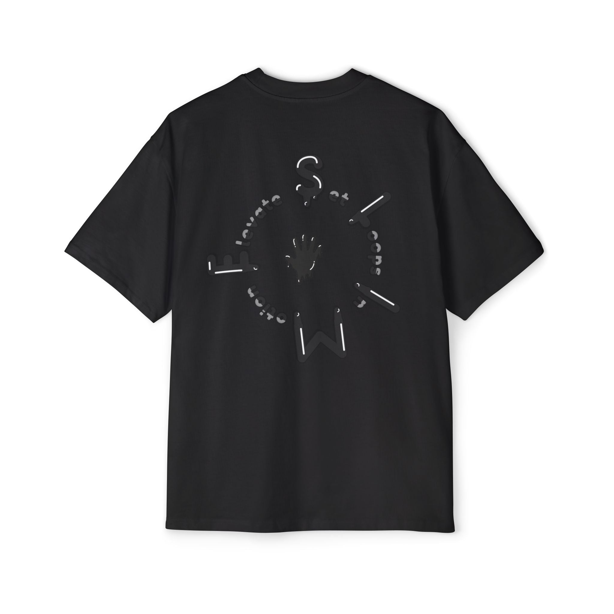 The Slime Shop Men's Heavy Oversized Tee — White / Black Slime Sircle