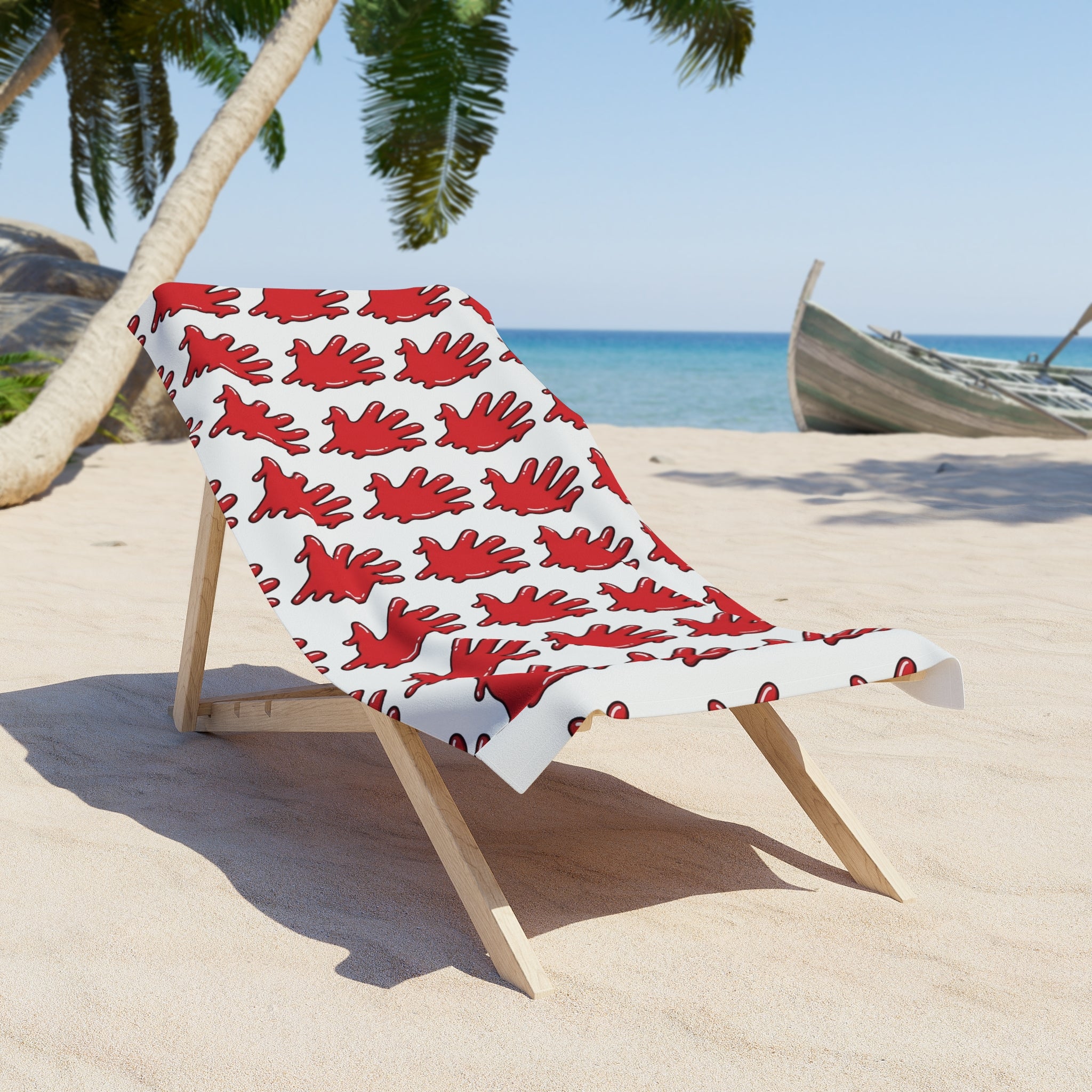 The Slime Shop Beach Towel — Black / Red Slime In 5 (AOP)