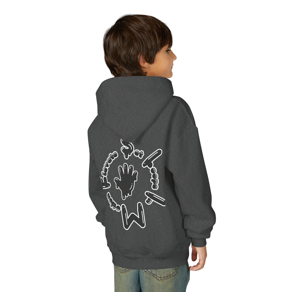 Black Slime Sircle Youth Heavy Blend Hooded Sweatshirt