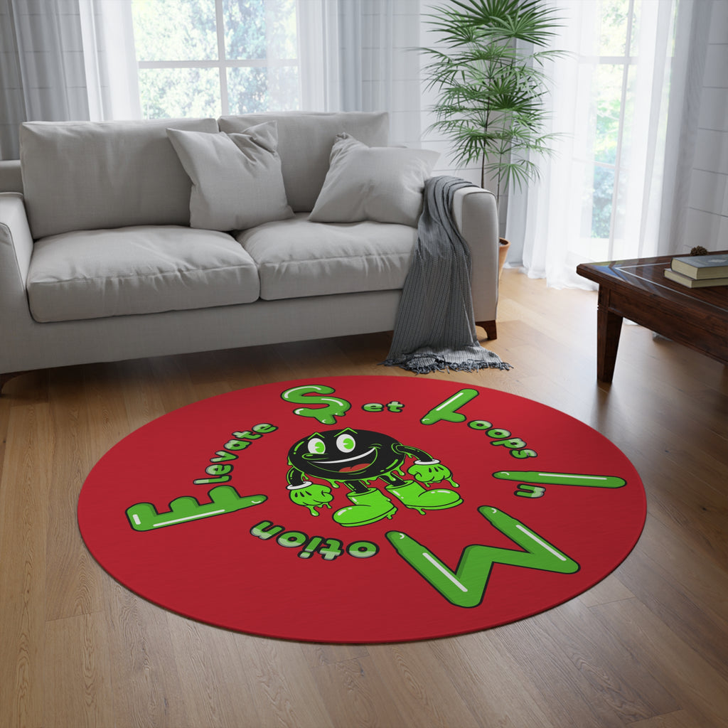 The Slime Shop Round Rug — Slimeman & Ring (Green) IV