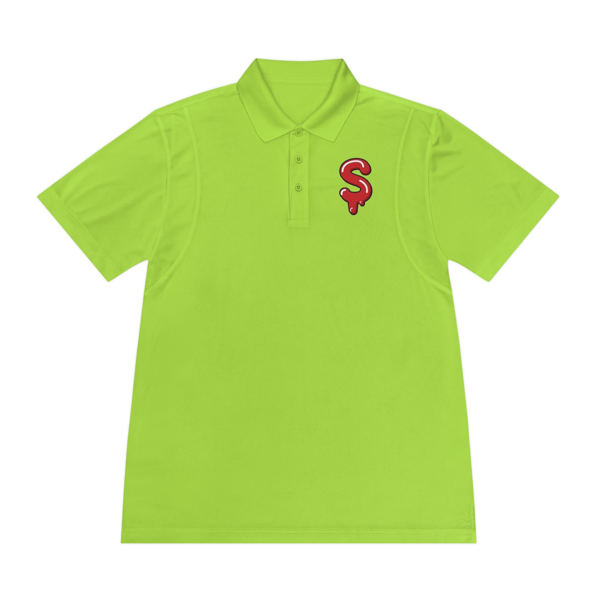 The Slime Shop Sport Polo — Grey / Red Slime Sircle