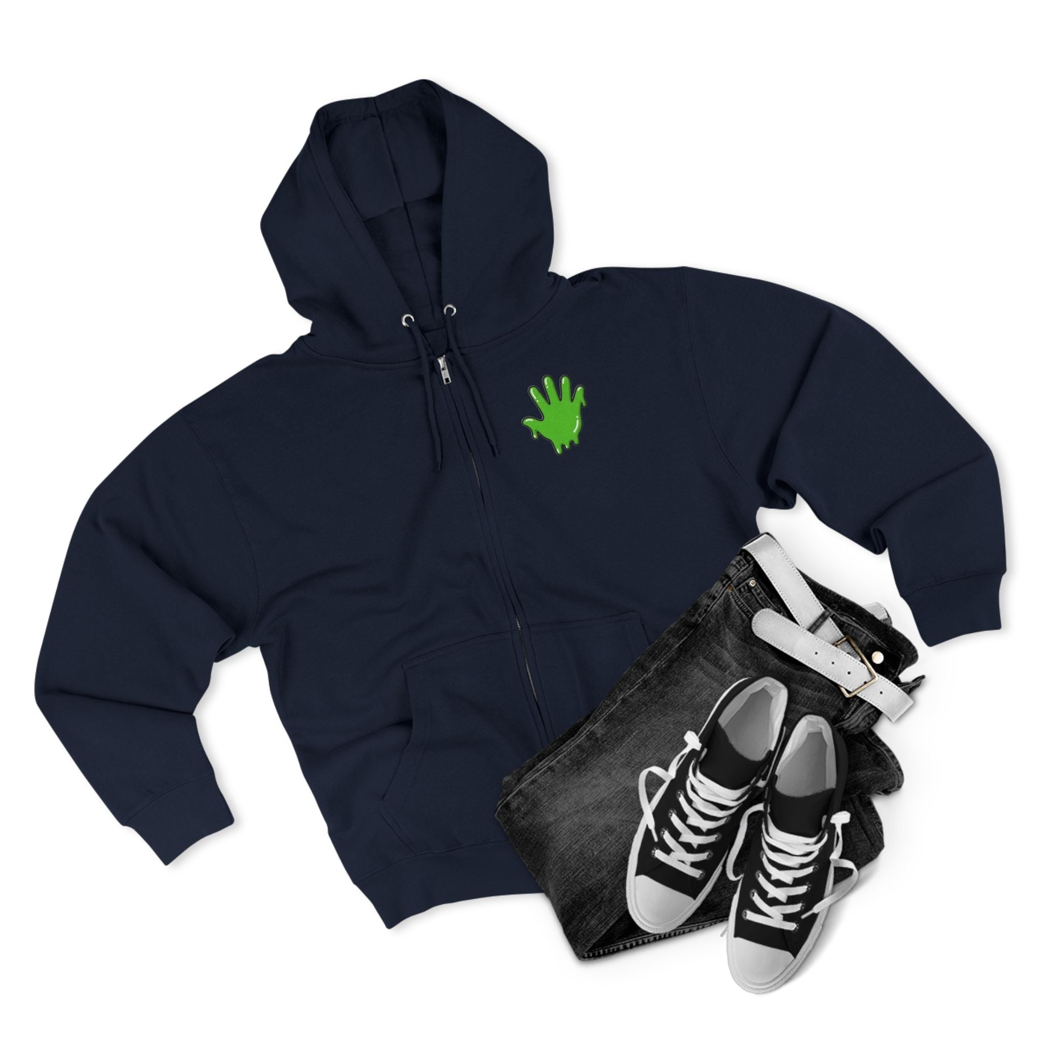 The Slime Shop Zip Hoodie — Heather / Green Slime In 5