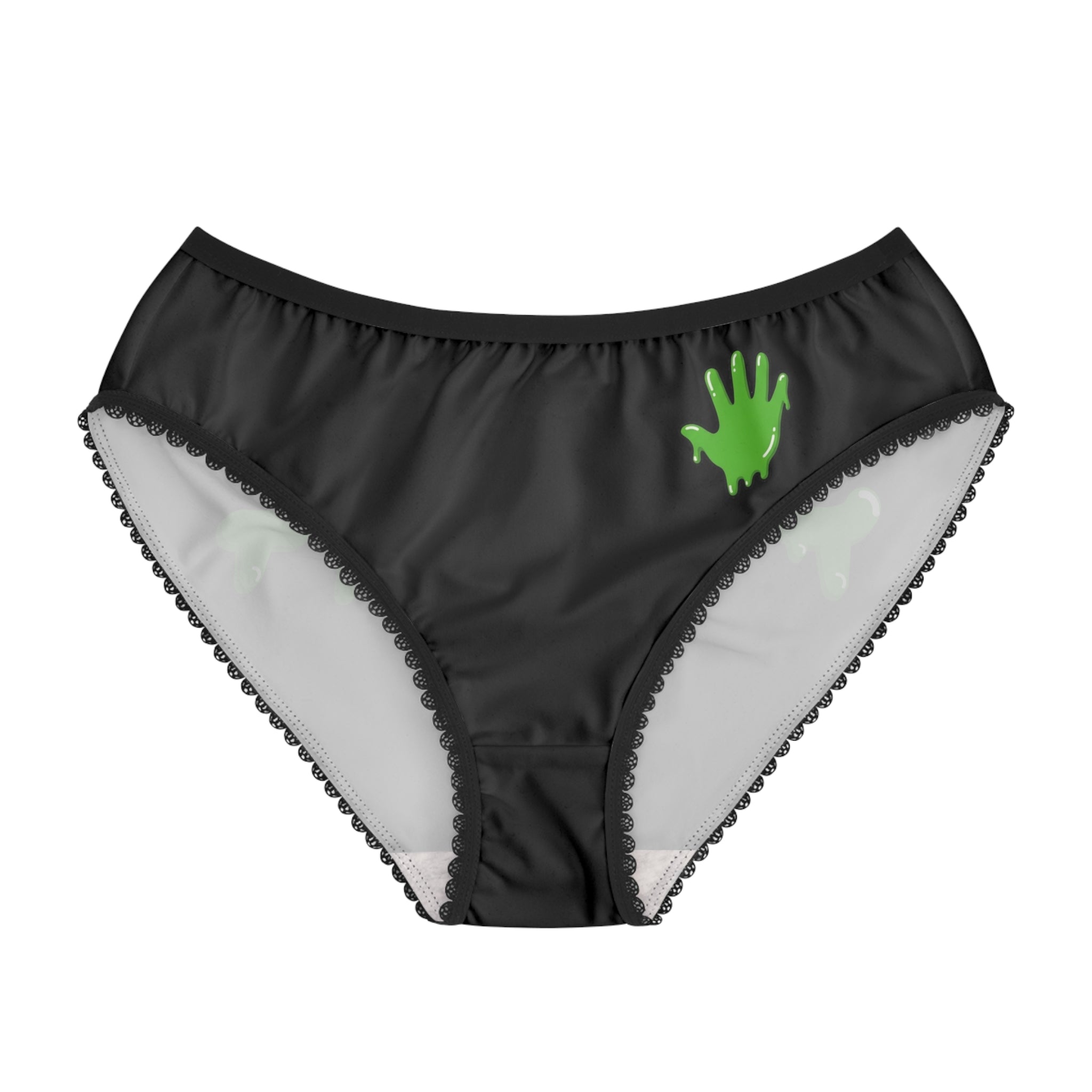 The Slime Shop Women's Briefs — Black / Green Slime In 5