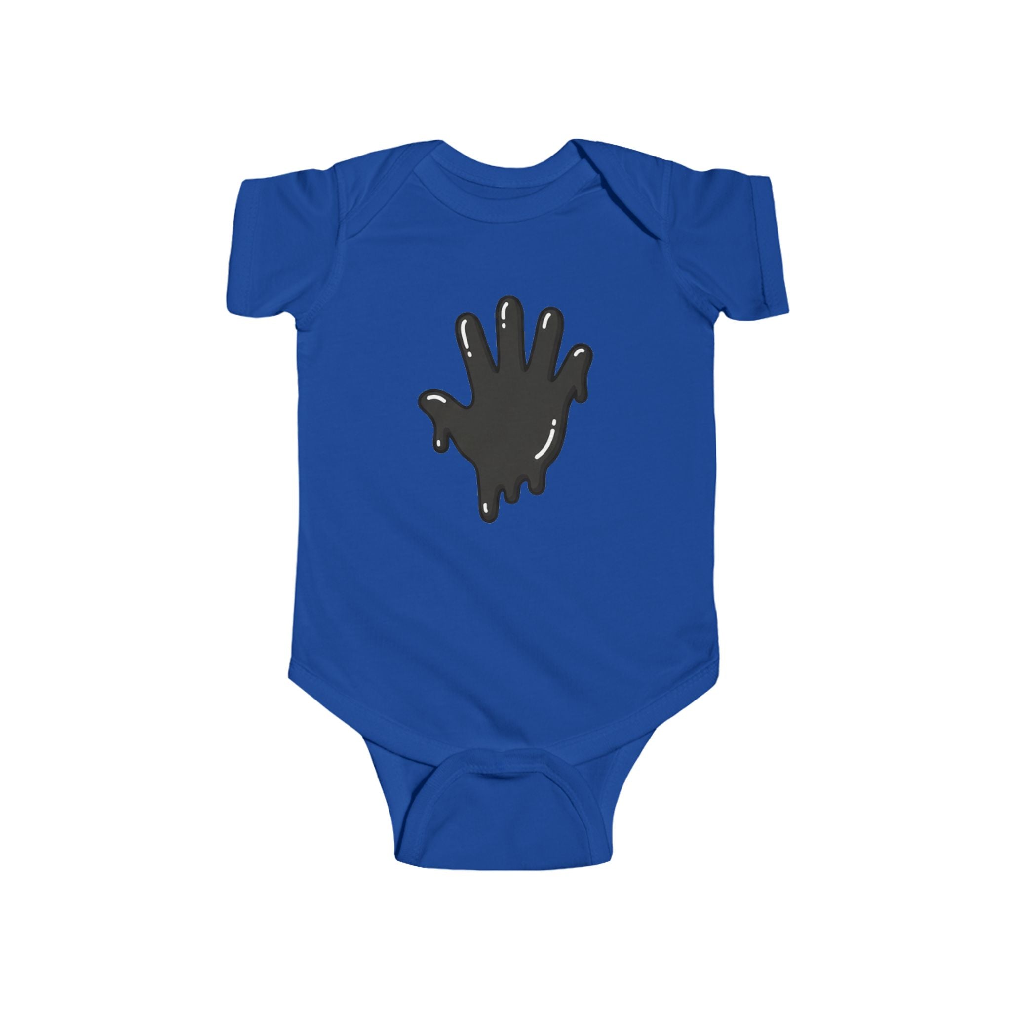 The Slime Shop Infant Fine Jersey Bodysuit — Royal Blue / Black Slime In 5