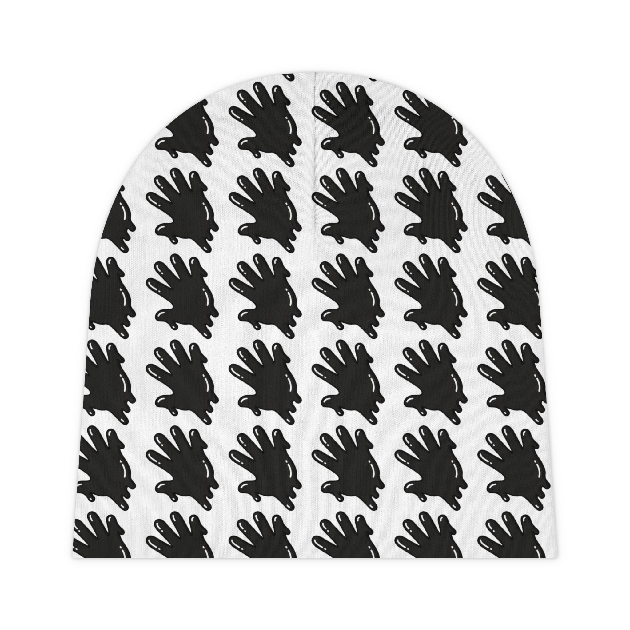 The Slime Shop Baby Beanie — White / Black Slime In 5