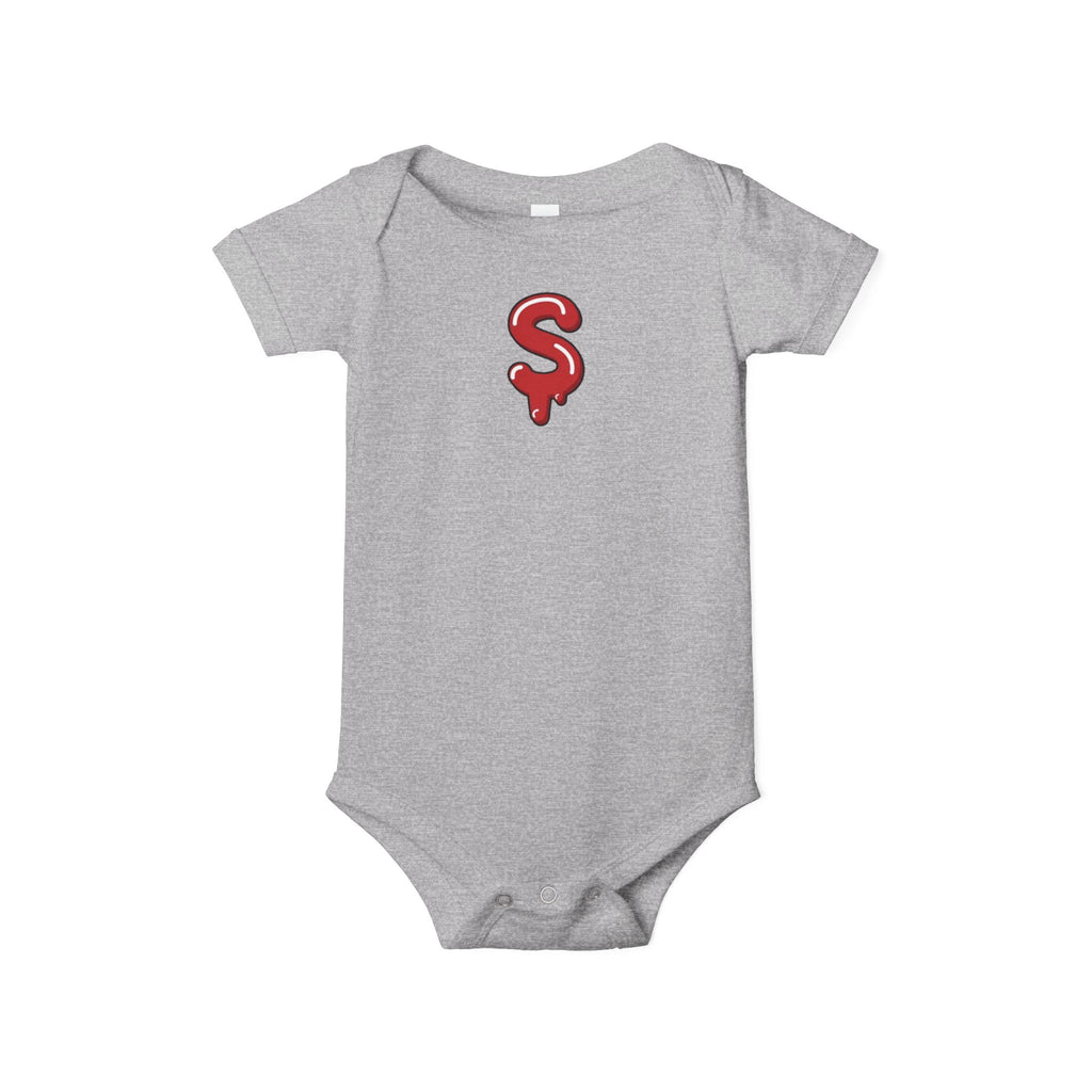 The Slime Shop Infant Jersey One Piece — Navy / Red Slime $