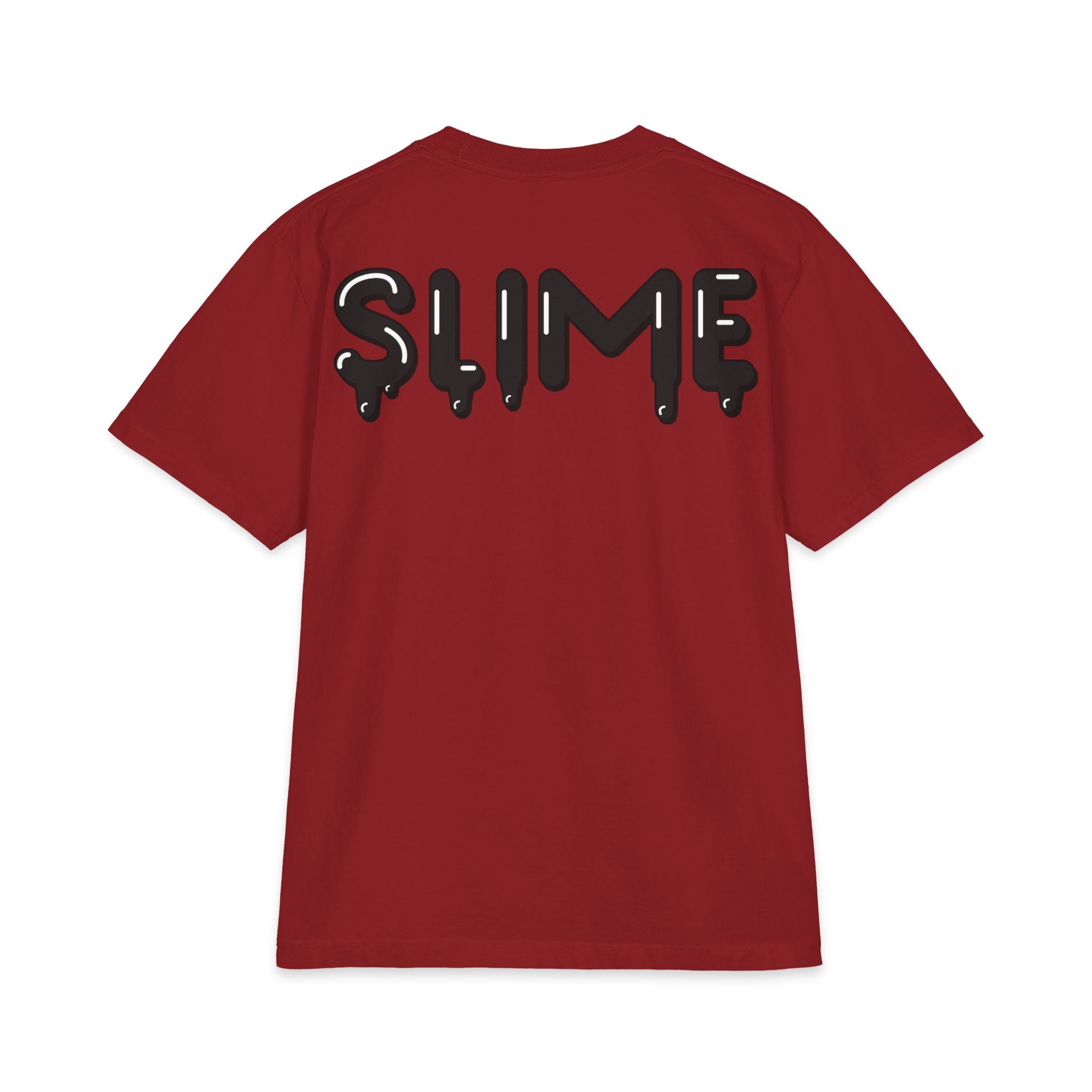 The Slime Shop Max Heavyweight Tee — White / Black SLIME