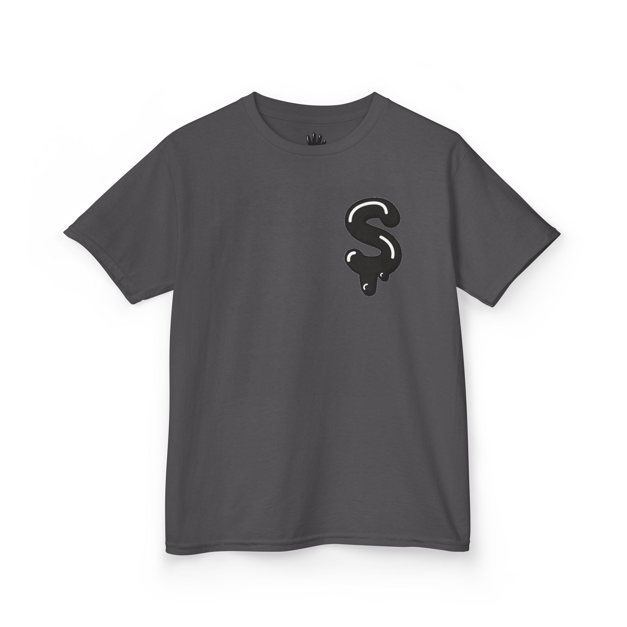 The Slime Shop Kids Tee — Grey / Black Slime Sircle