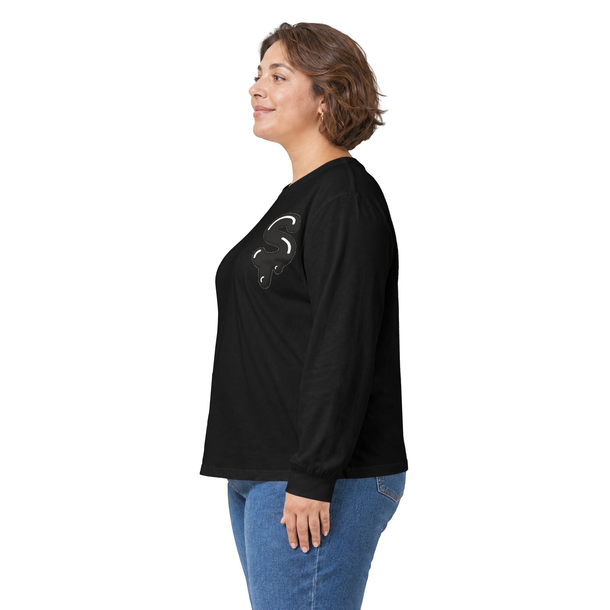 The Slime Shop Ultra Cotton Long-Sleeve Tee — Irish Green / Black Slime Sircle