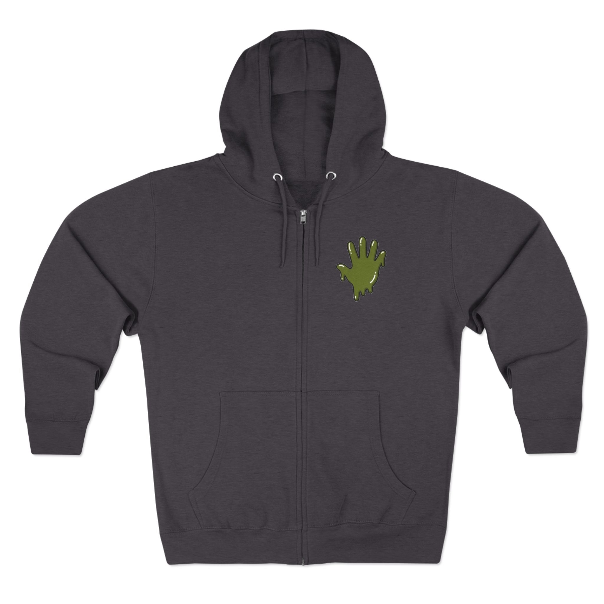 The Slime Shop Zip Hoodie — Heather / Olive Slime In 5
