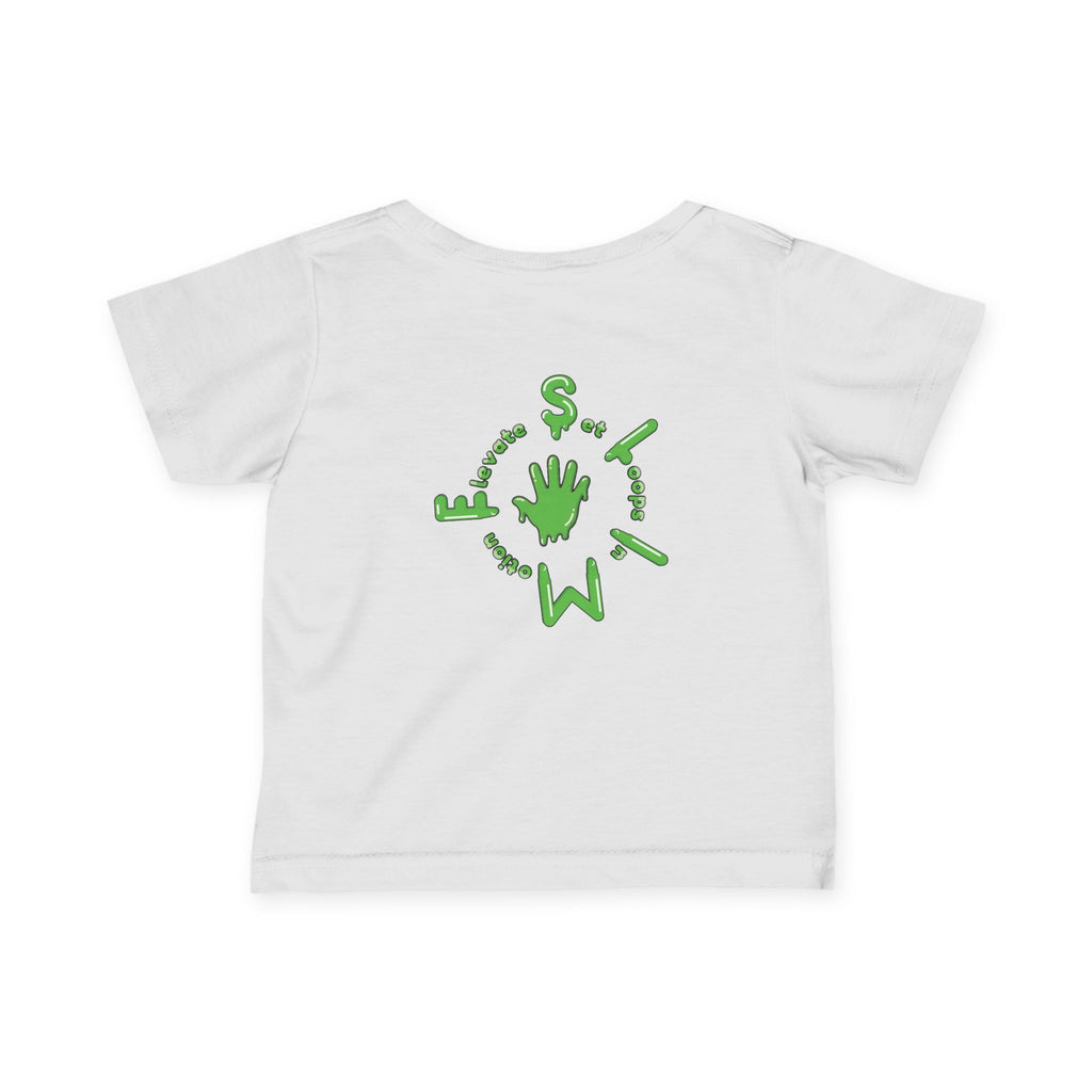 The Slime Shop Infant Fine Jersey Tee — Red / Green Slime Sircle