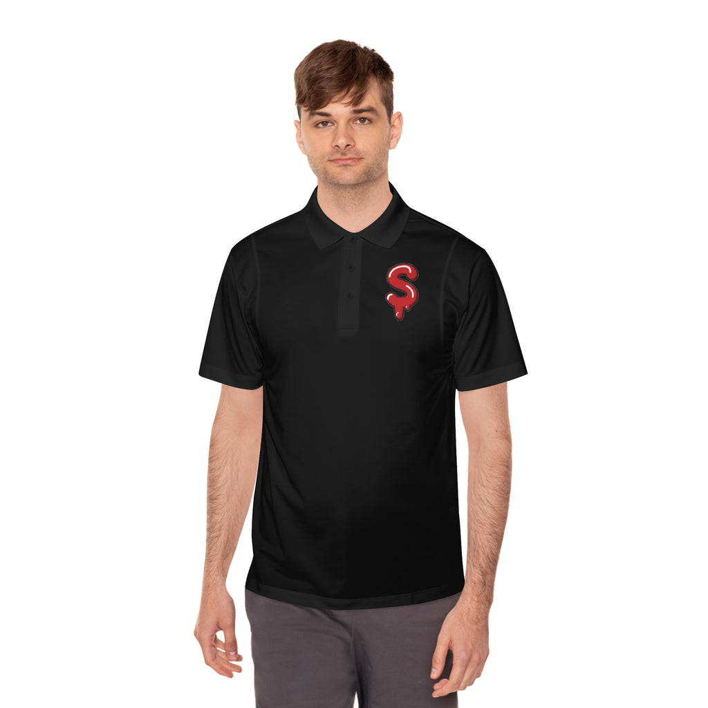 The Slime Shop Sport Polo — Grey / Red Slime Sircle
