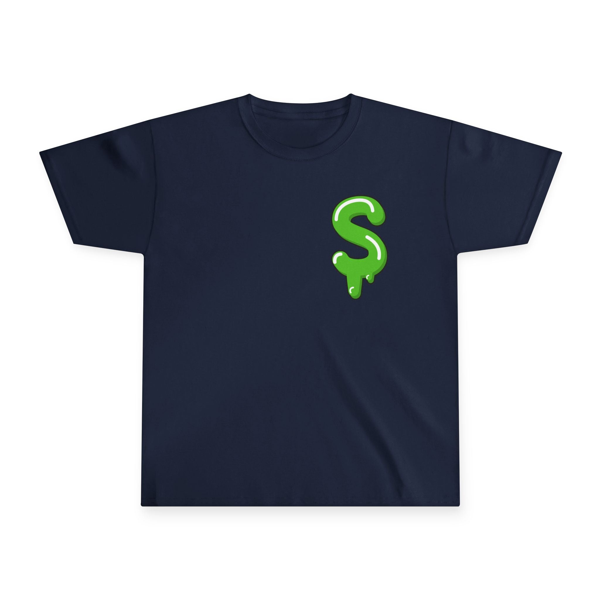 The Slime Shop Youth Tee — Navy / Green Slime Sircle