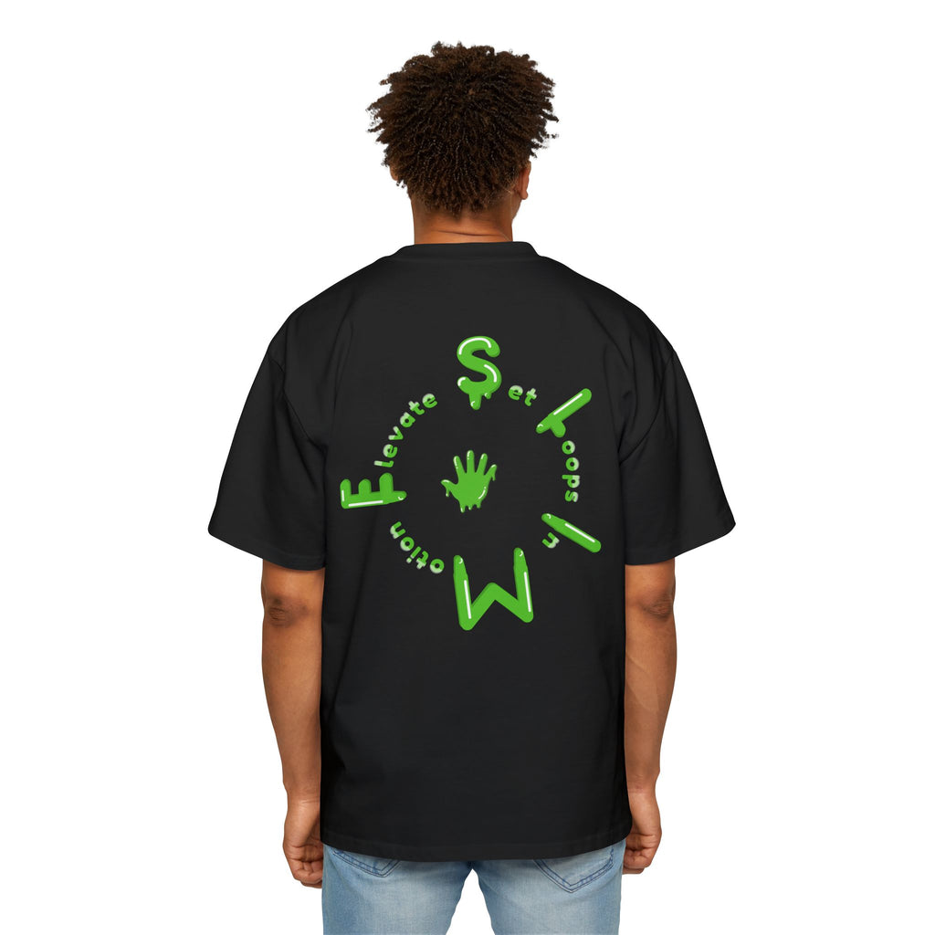 The Slime Shop Heavy Oversized Tee — Black / Green Slime Sircle