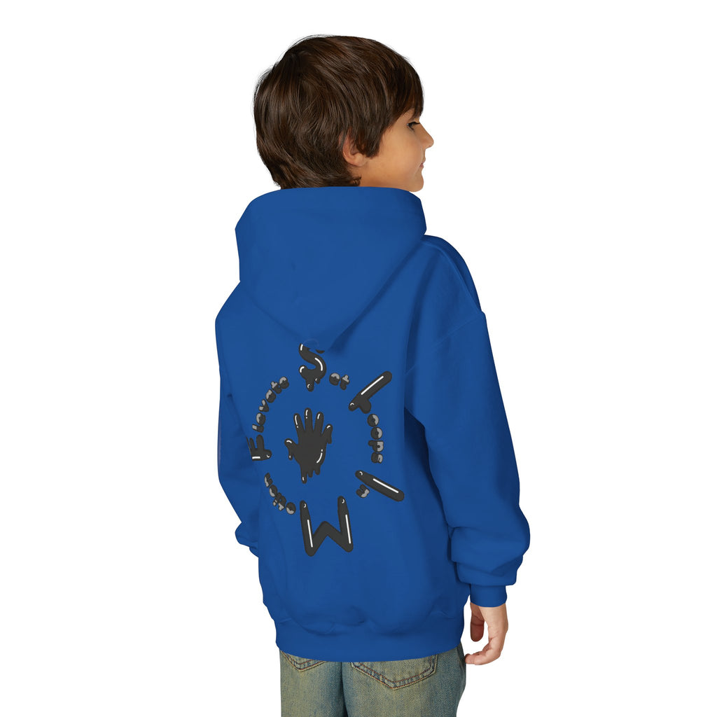 The Slime Shop Youth Hoodie — Royal Blue / Black Slime $