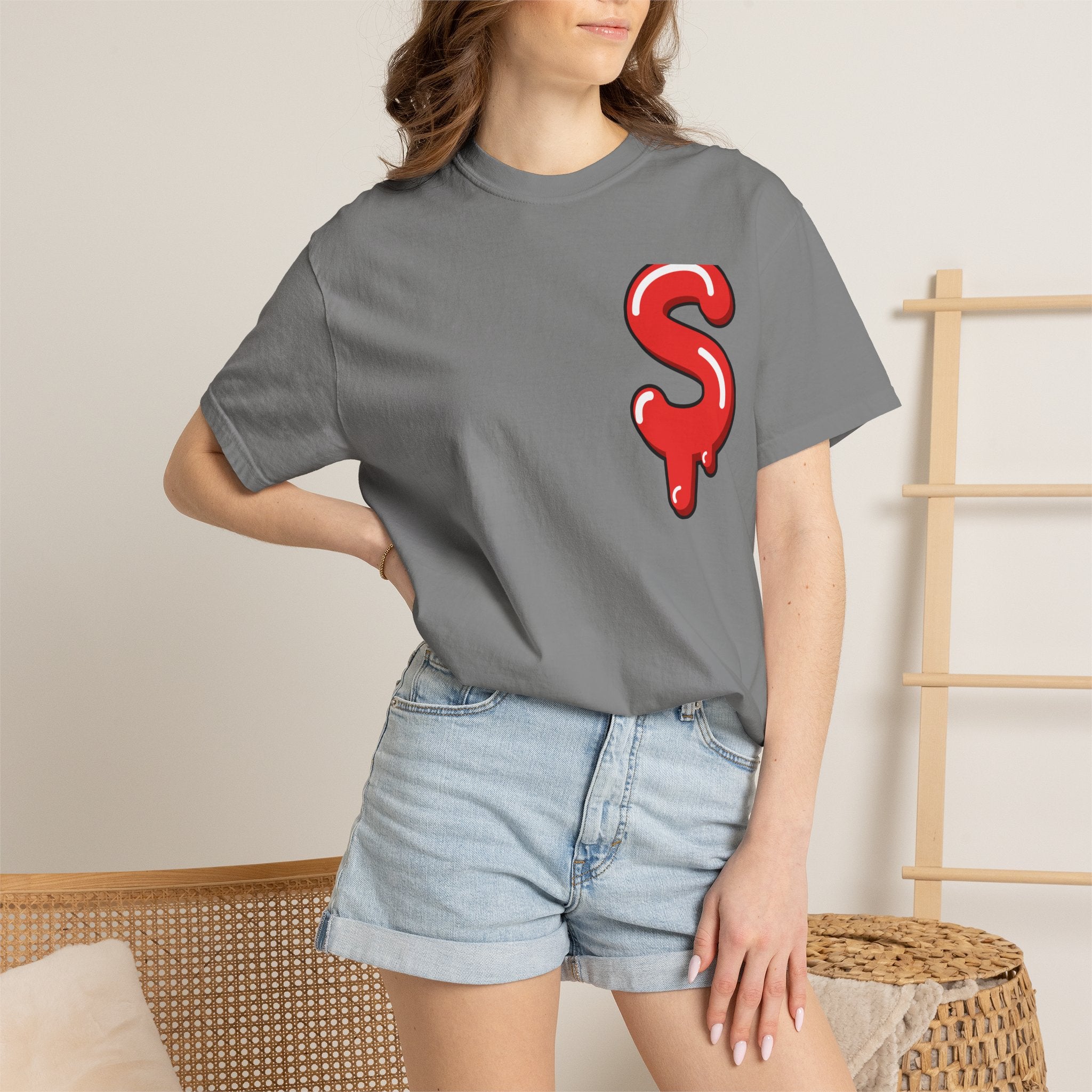 The Slime Shop Signature Tee — Red $ Logo