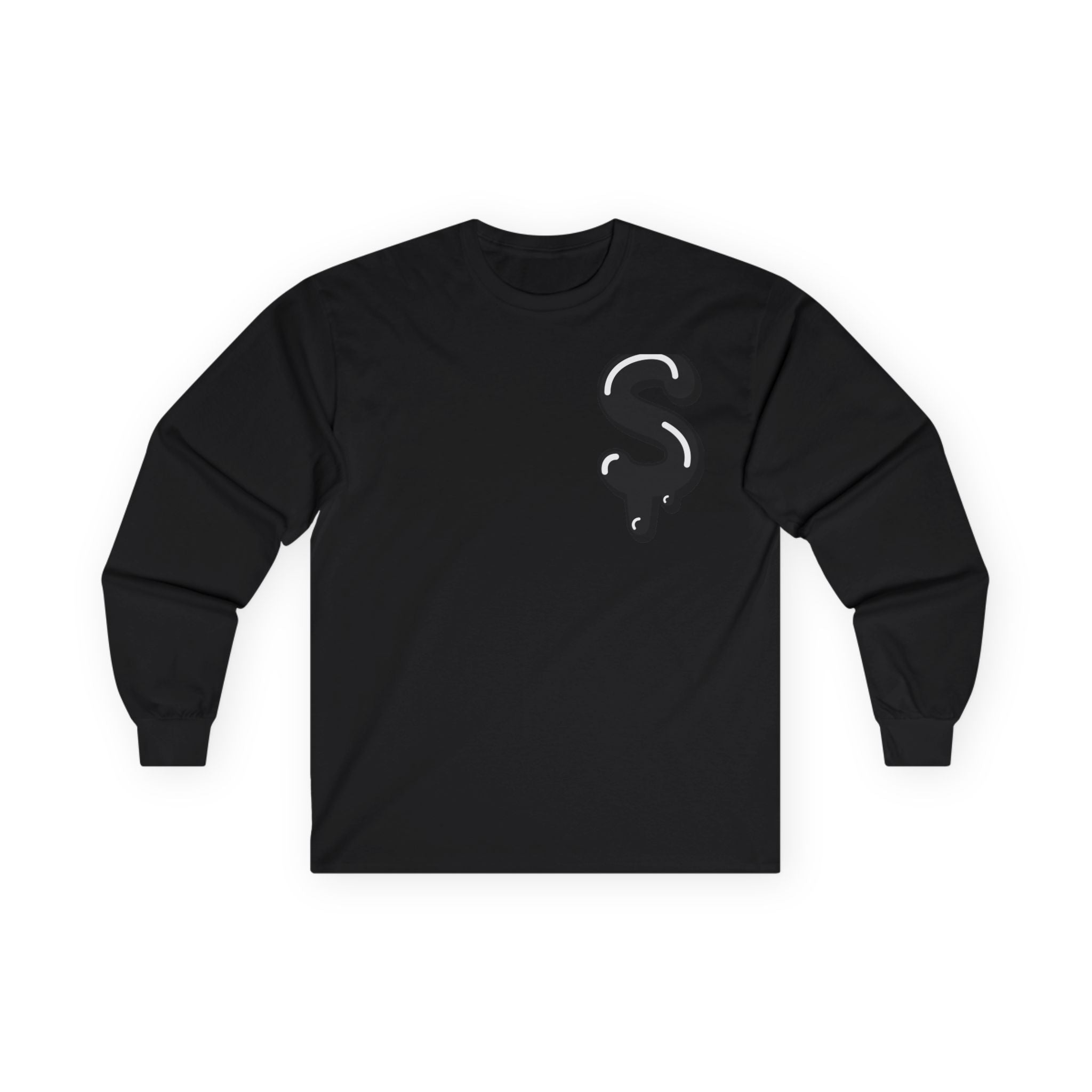 The Slime Shop Ultra Cotton Long-Sleeve — White / Black Slime $