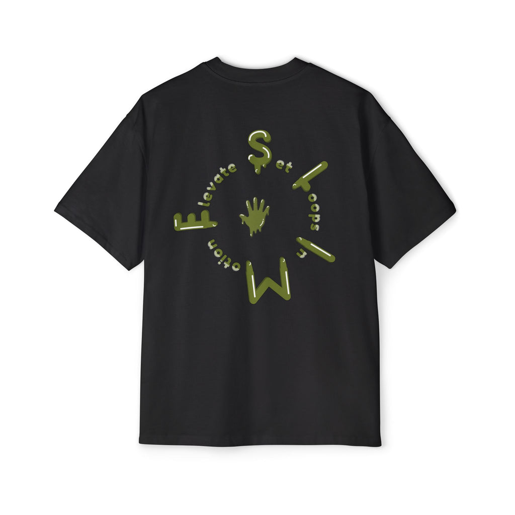 The Slime Shop Heavy Oversized Tee — Brown / Olive Slime Sircle