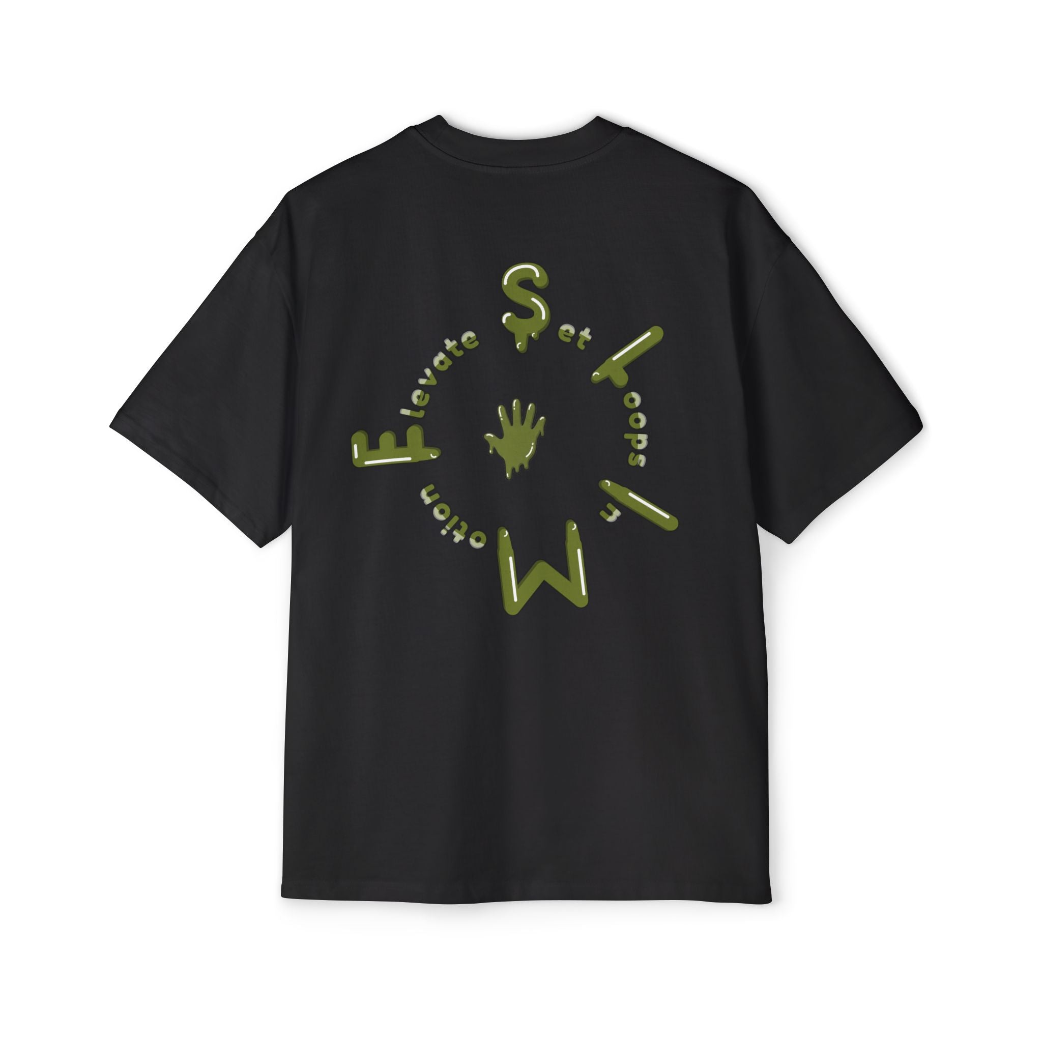 The Slime Shop Heavy Oversized Tee — Brown / Olive Slime Sircle